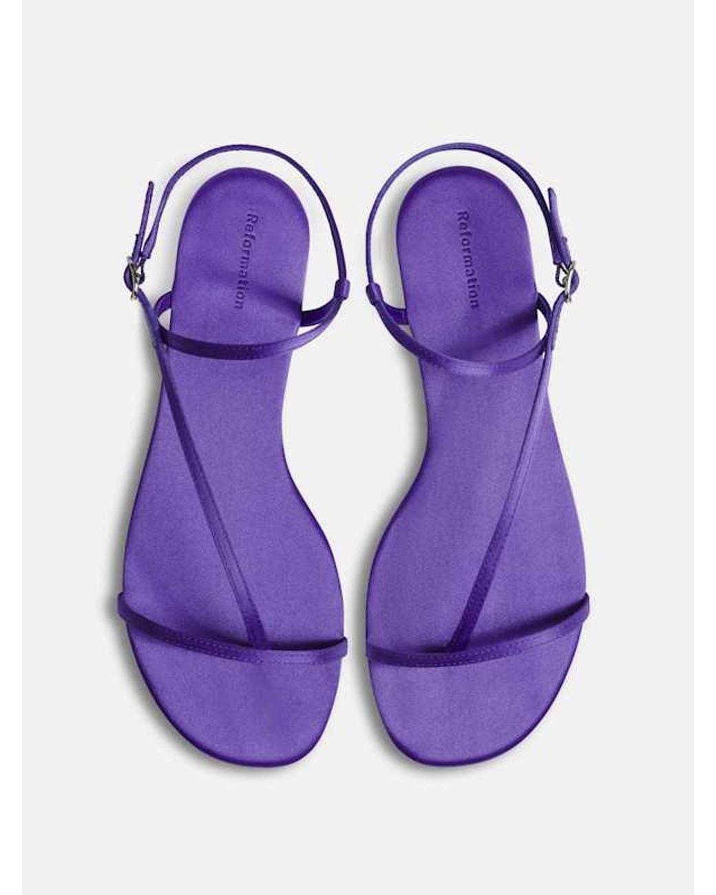 Reformation White Pina Flat Sandal Satin 6