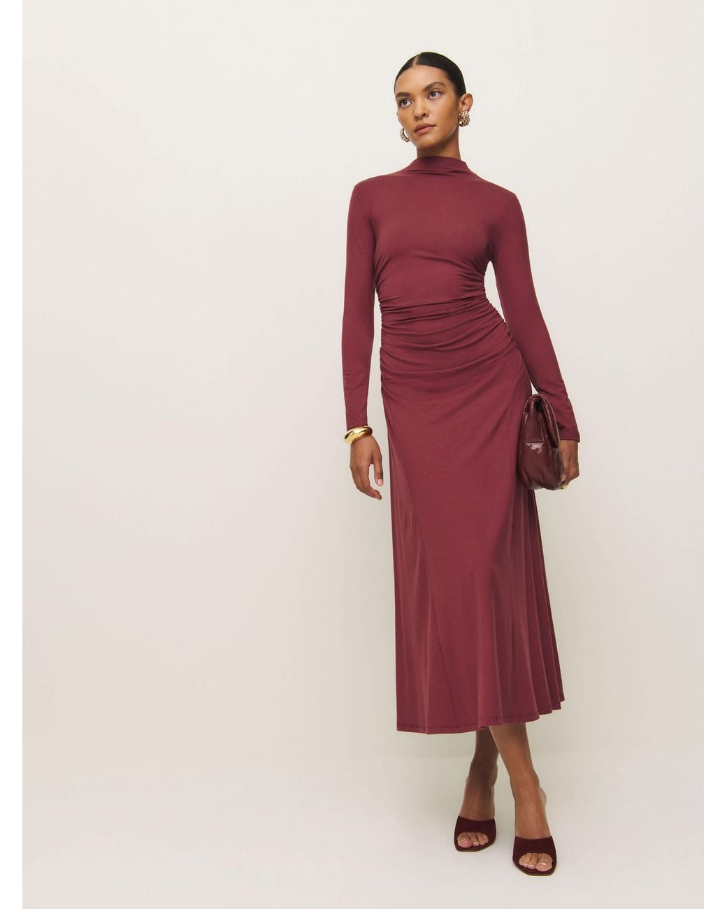 Reformation Nemy Knit Dress in Red | Lyst