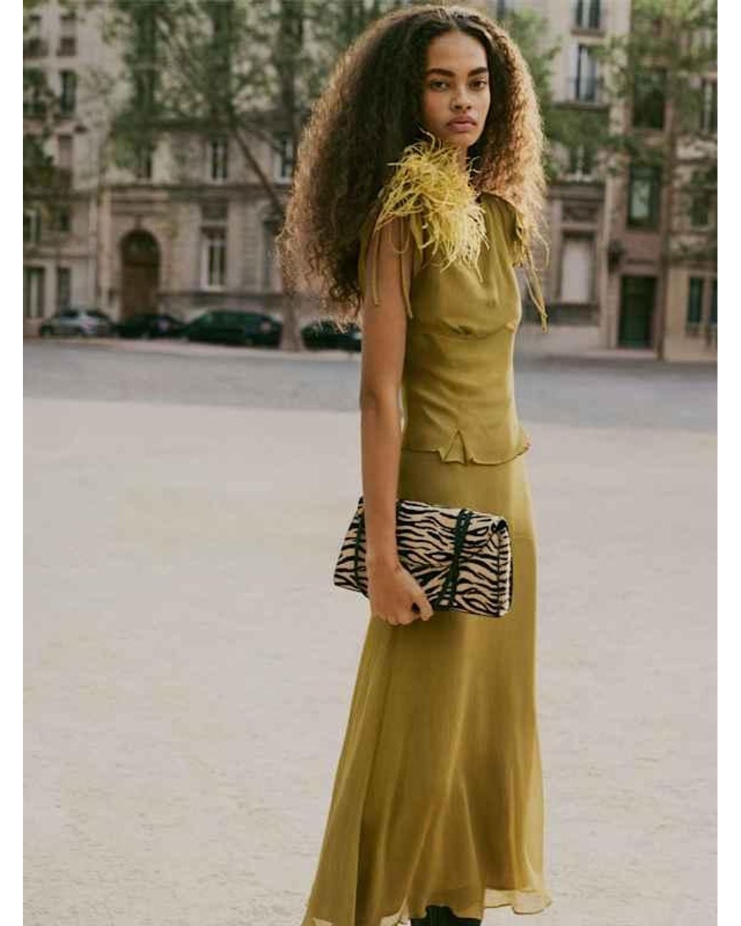Reformation Green Elysia Two Piece 0