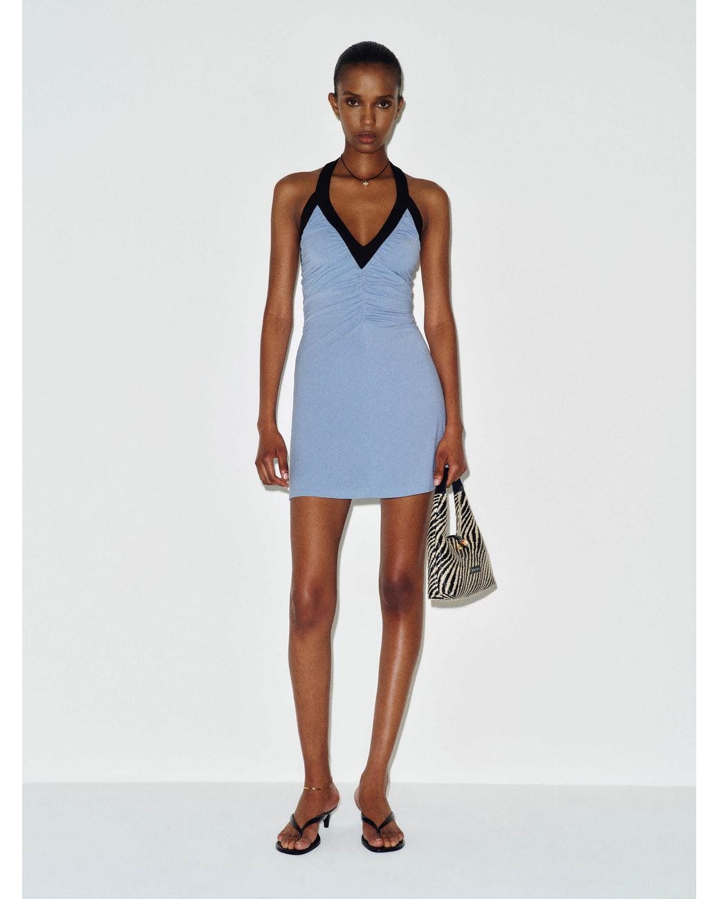 Reformation Blue Claudia Knit Dress