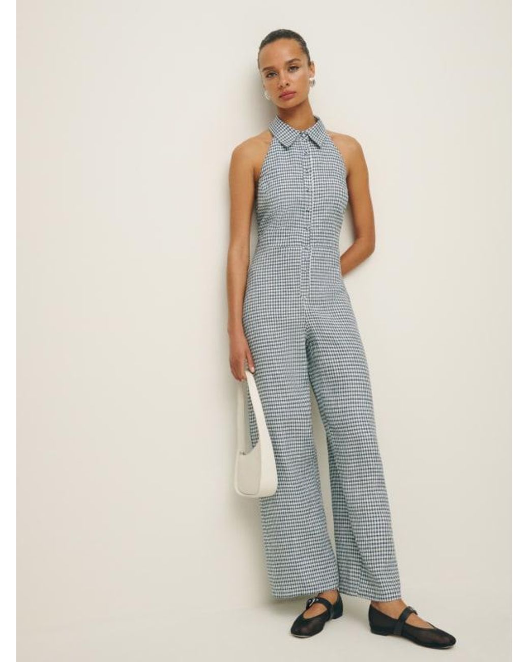 Reformation Ryan Linen Jumpsuit in Blue Lyst UK