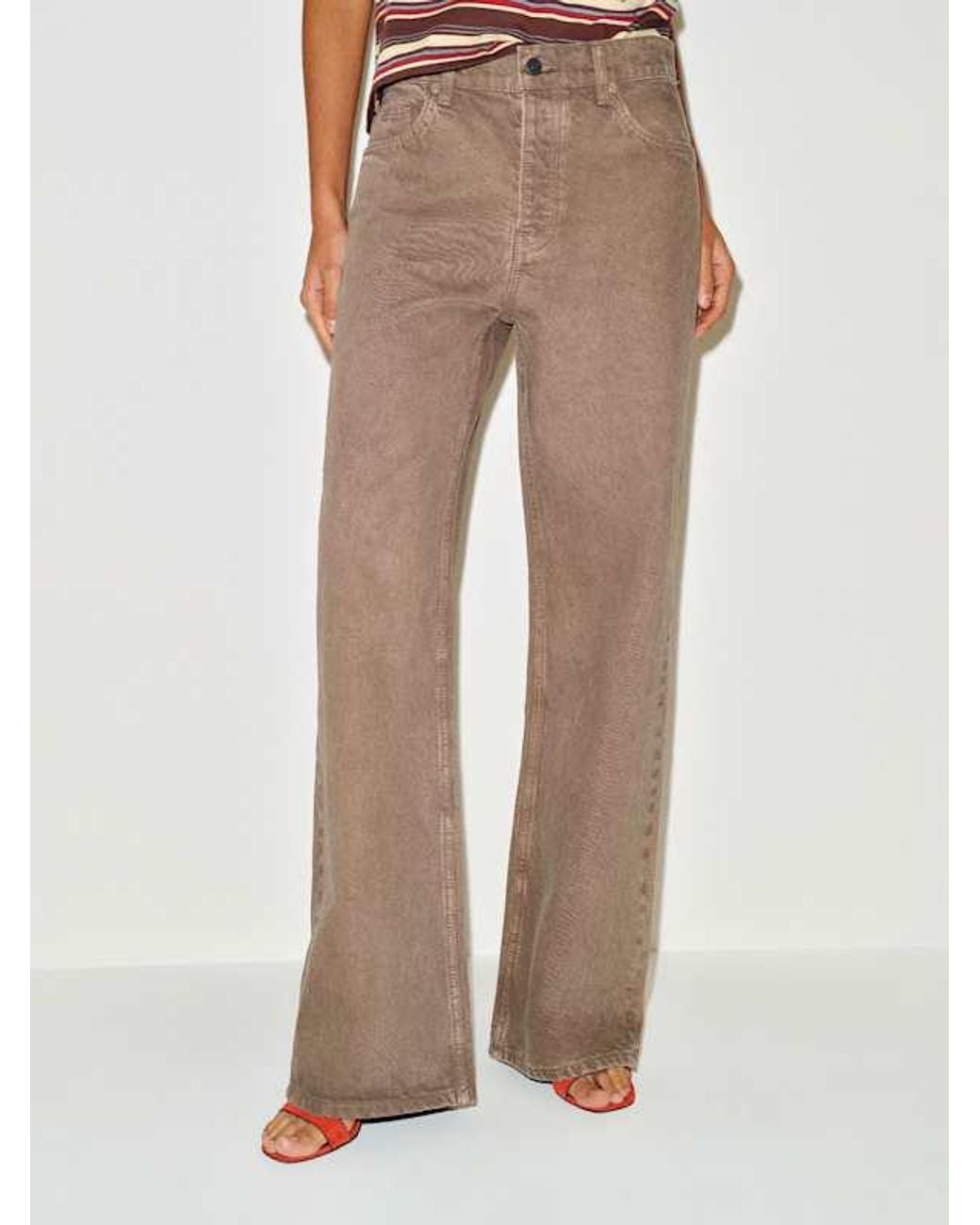Reformation White Clyde Low Rise Baggy Jean Denim