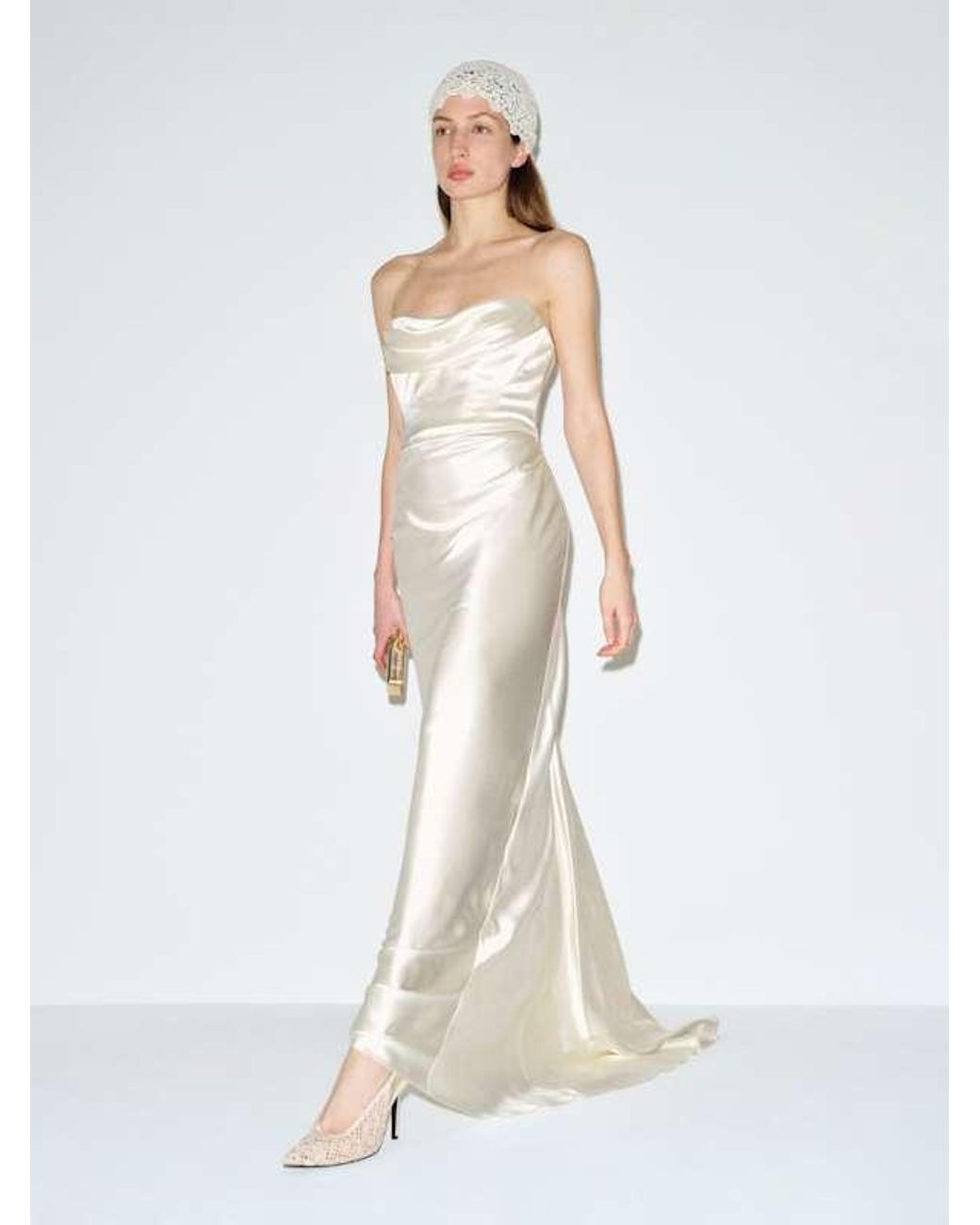 Reformation White Lupe Silk Dress
