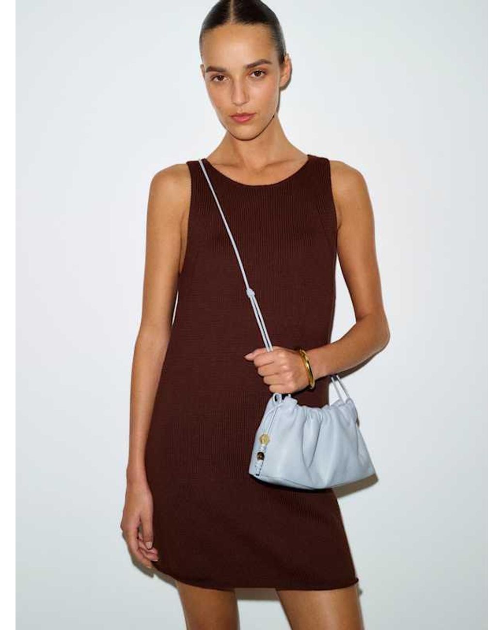 Reformation White Solene Small Pouch Bag