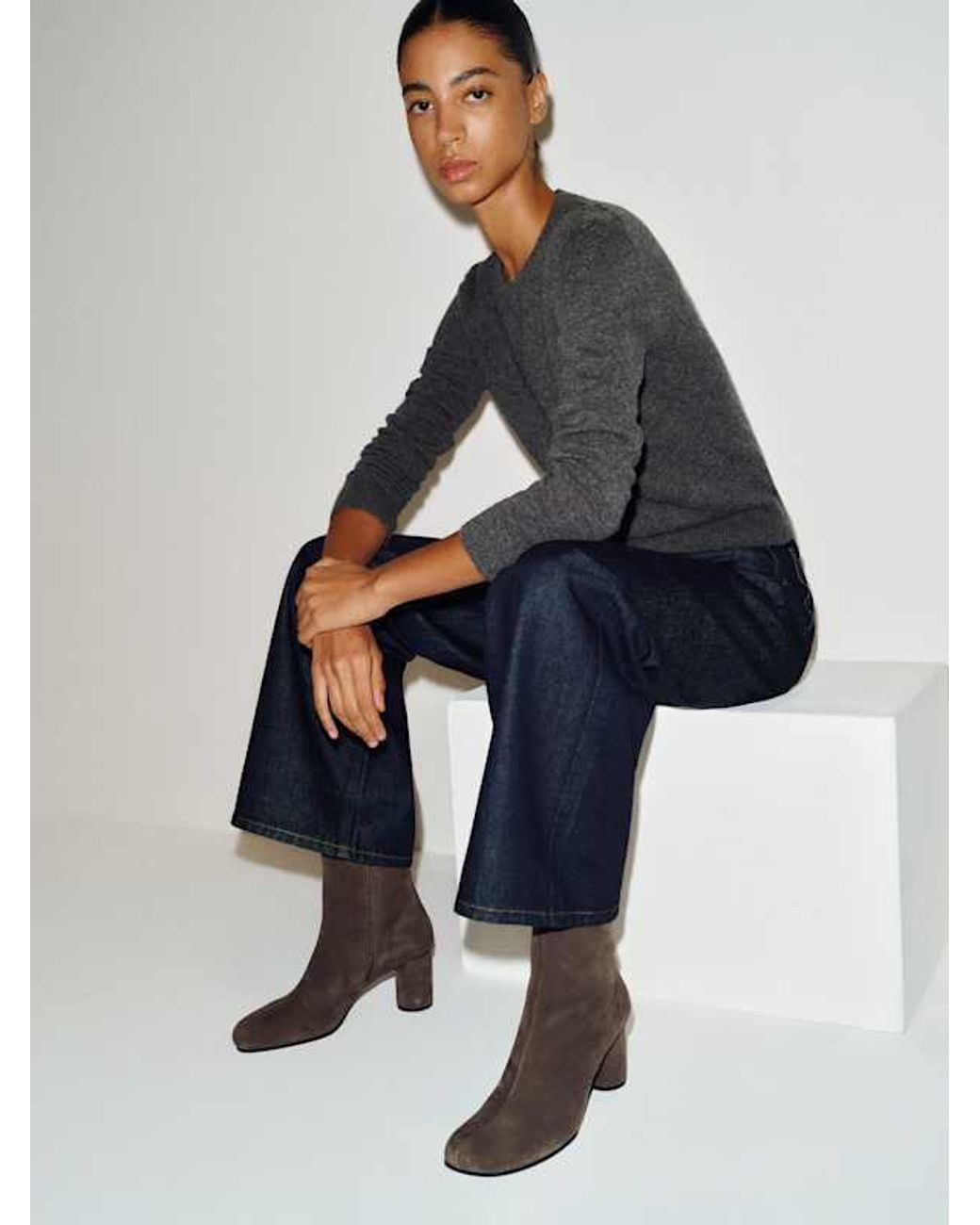 Reformation White Phadra Ankle Boot