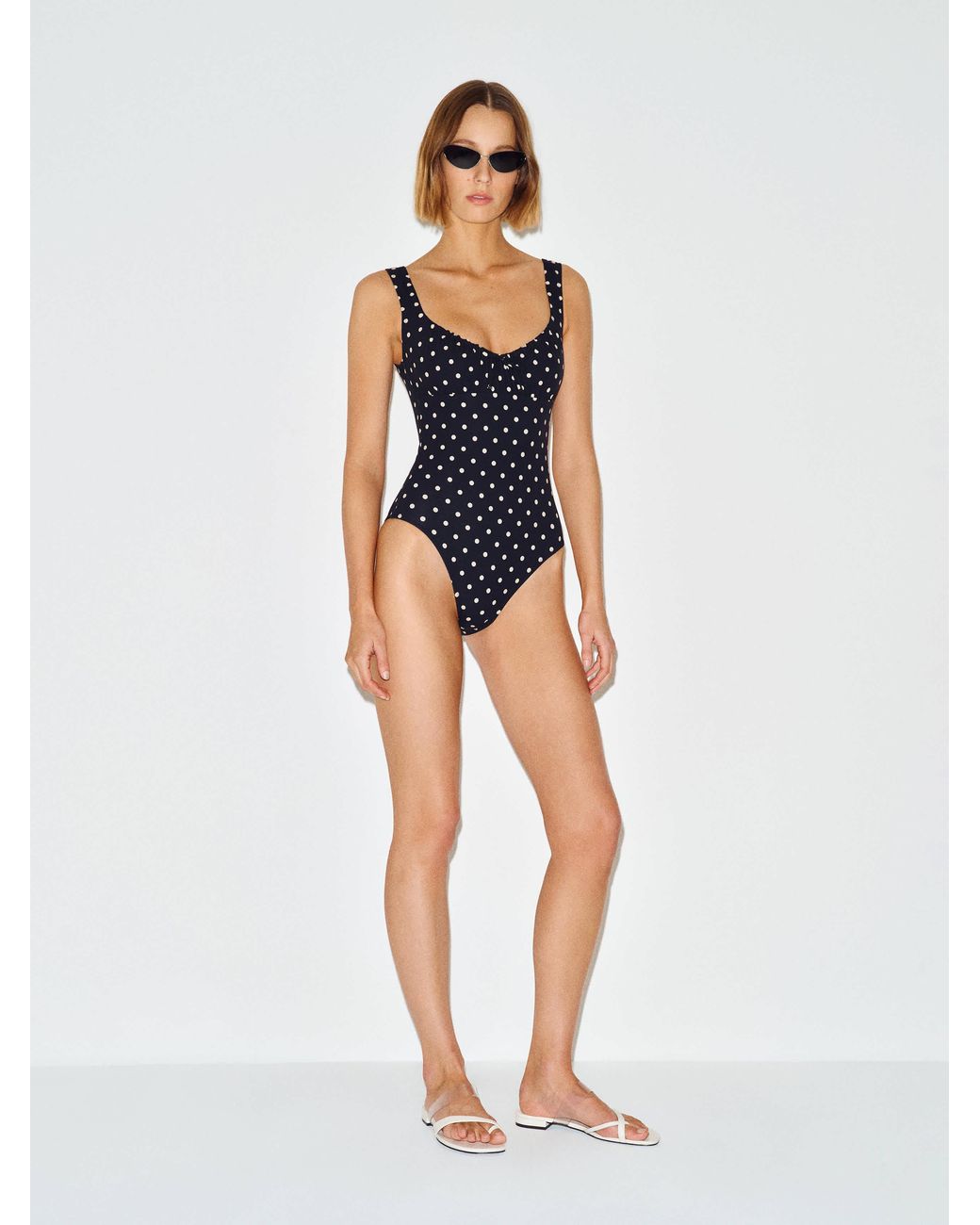 Reformation Blue Bahia One Piece Swimsuit