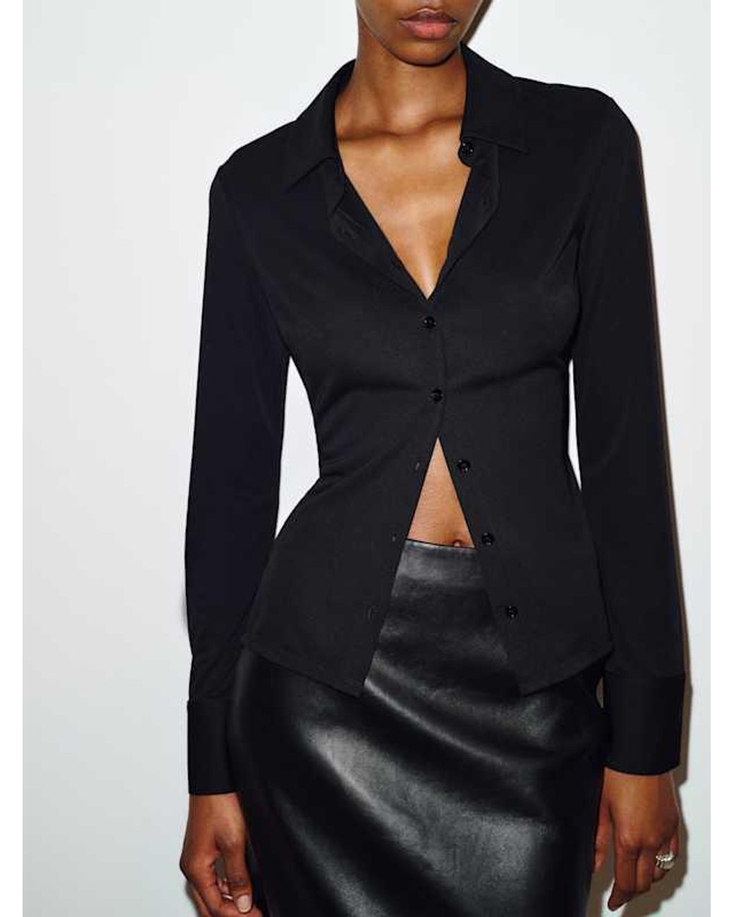 Reformation Black Leven Knit Top