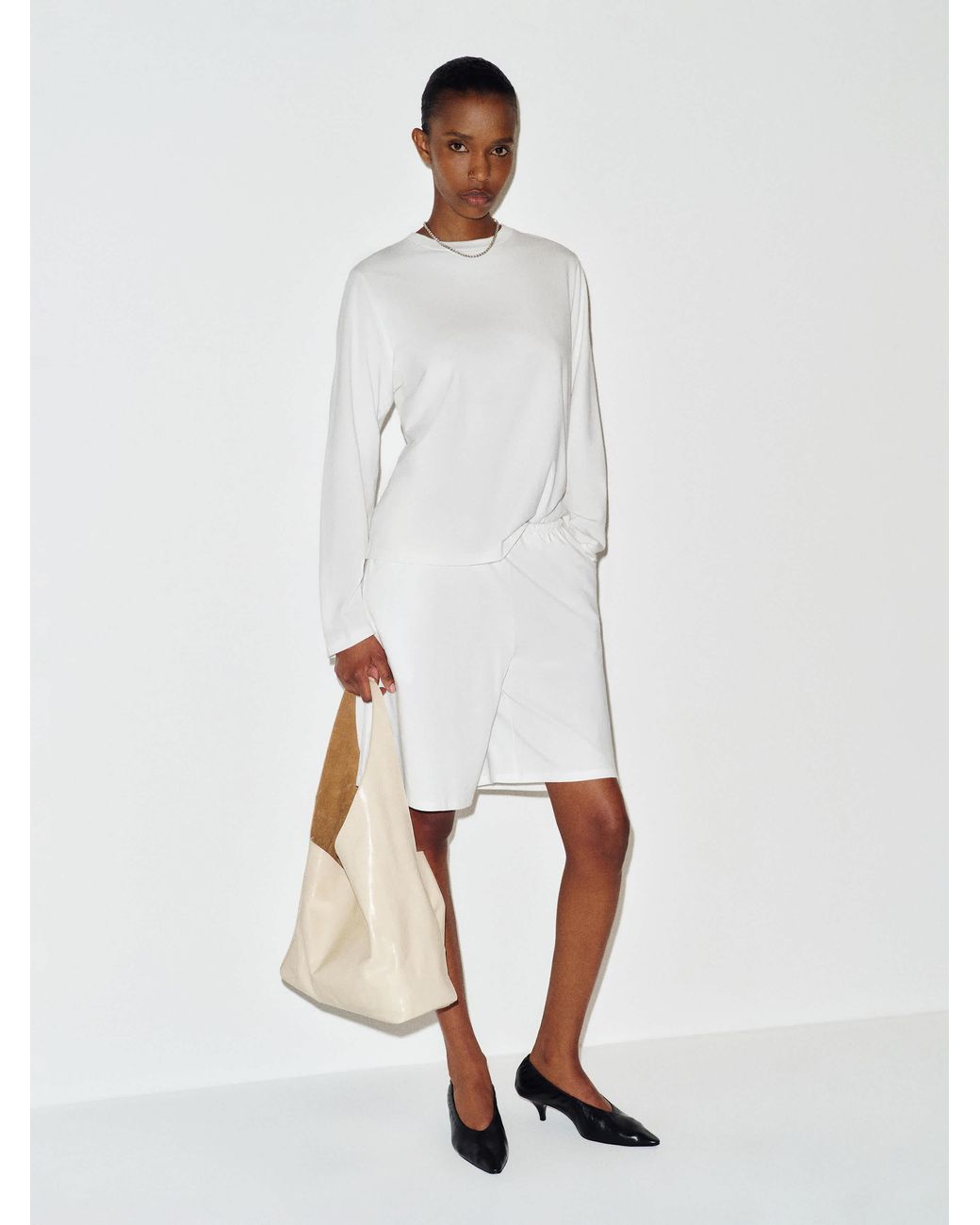 Reformation White Frank Knit Short