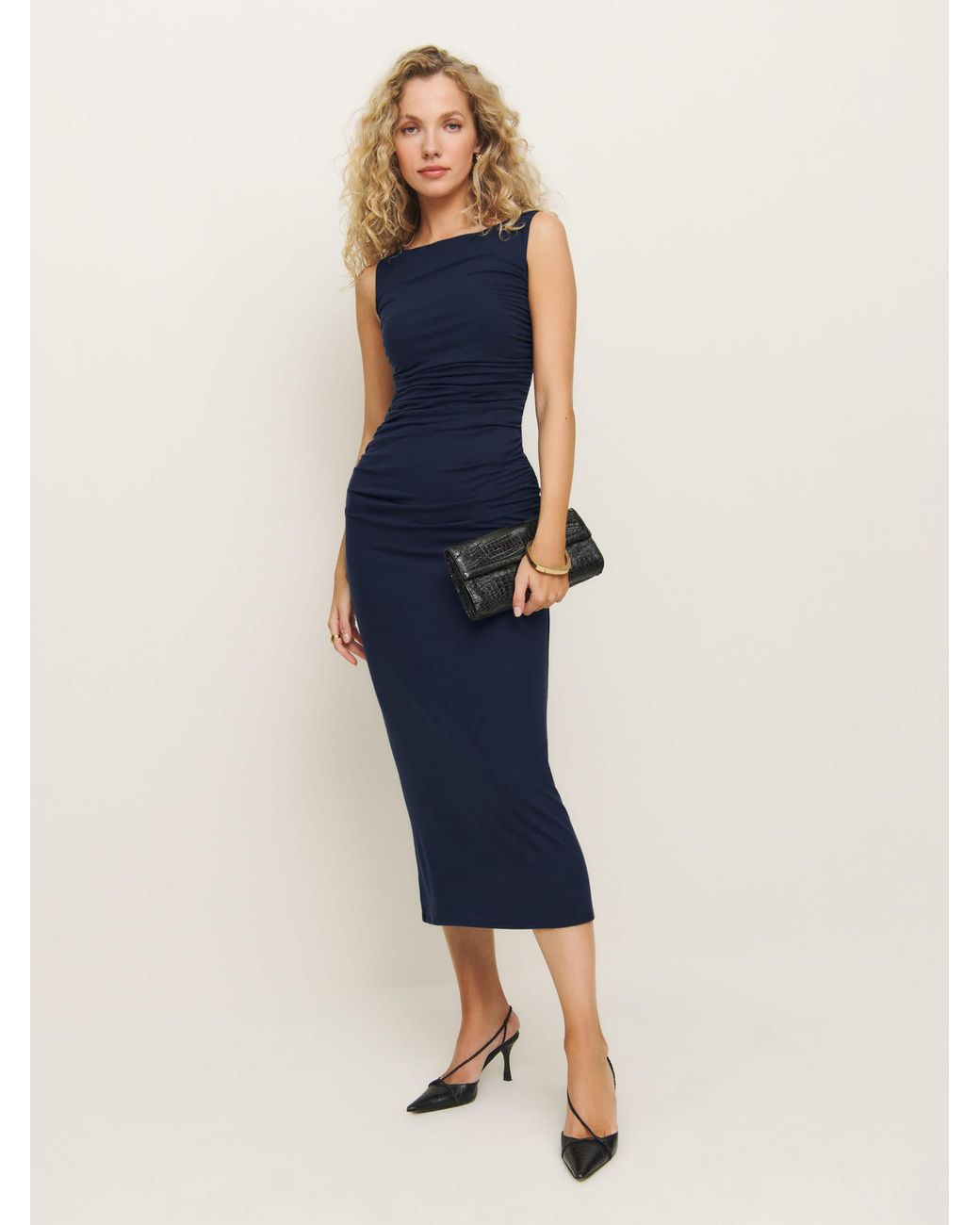 【Reformation】Benson Knit Dress ワンピース ネイビー Reformation Benson Knit Dress in Blue | Lyst