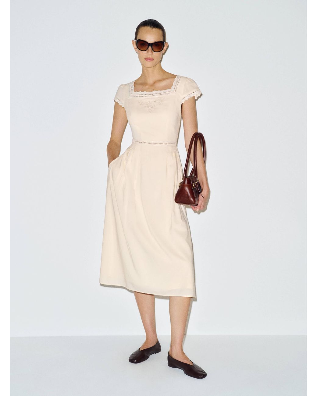 Reformation Natural Aurette Dress 0