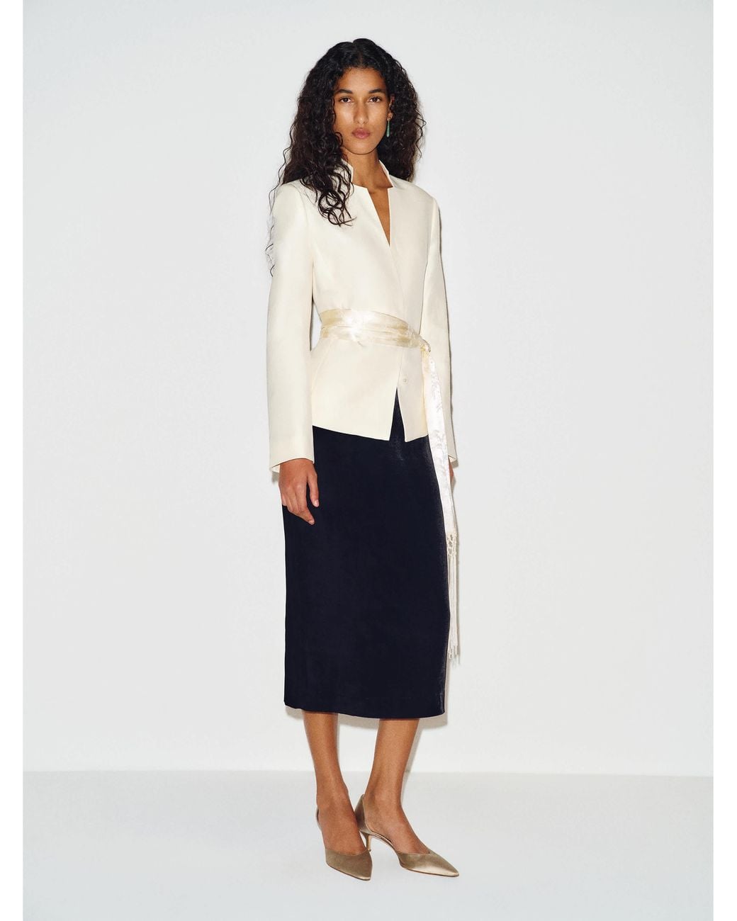 Reformation Blue Helen Velvet Skirt 0