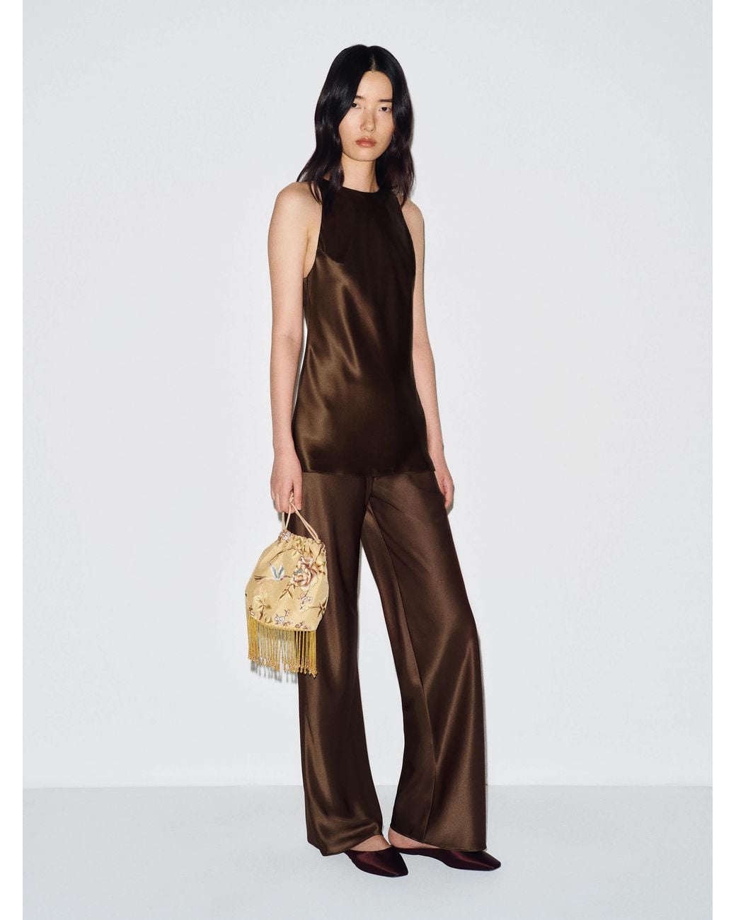 Reformation Natural Saskia Silk Top 2