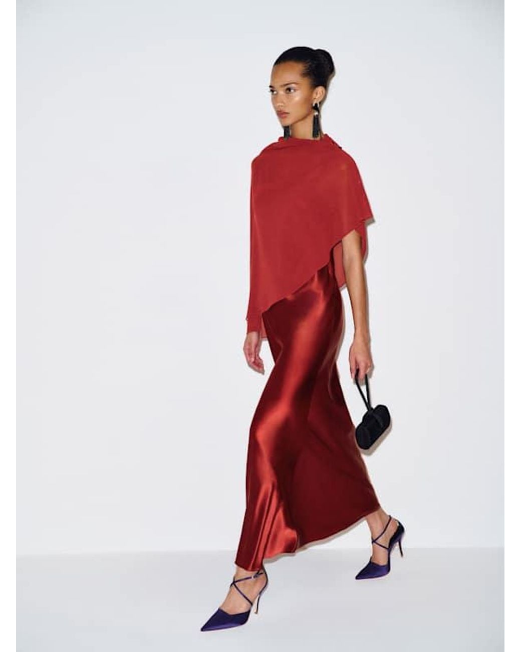 Reformation Red Lilibeth Silk Dress