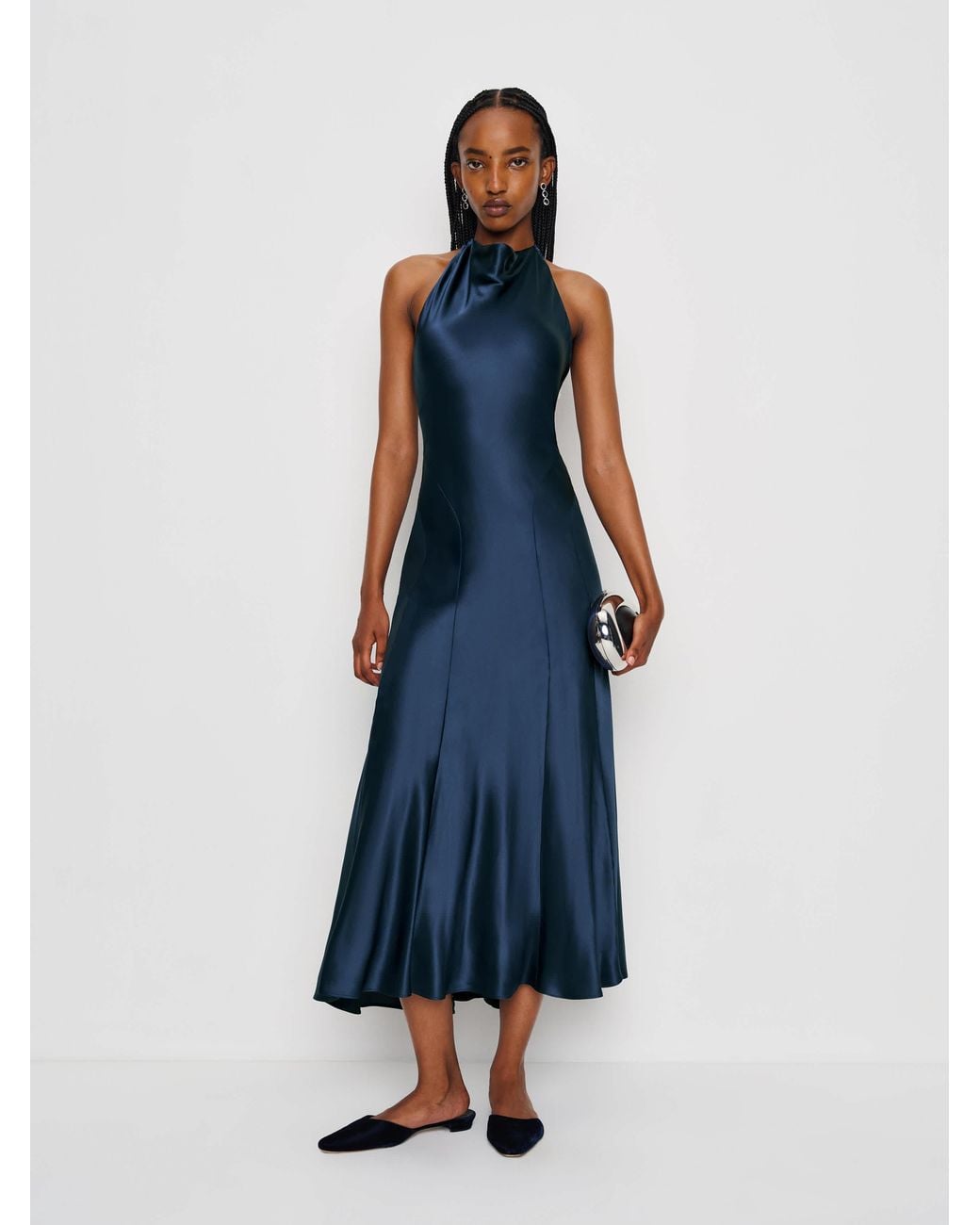 green emerald velvet dress Reformation