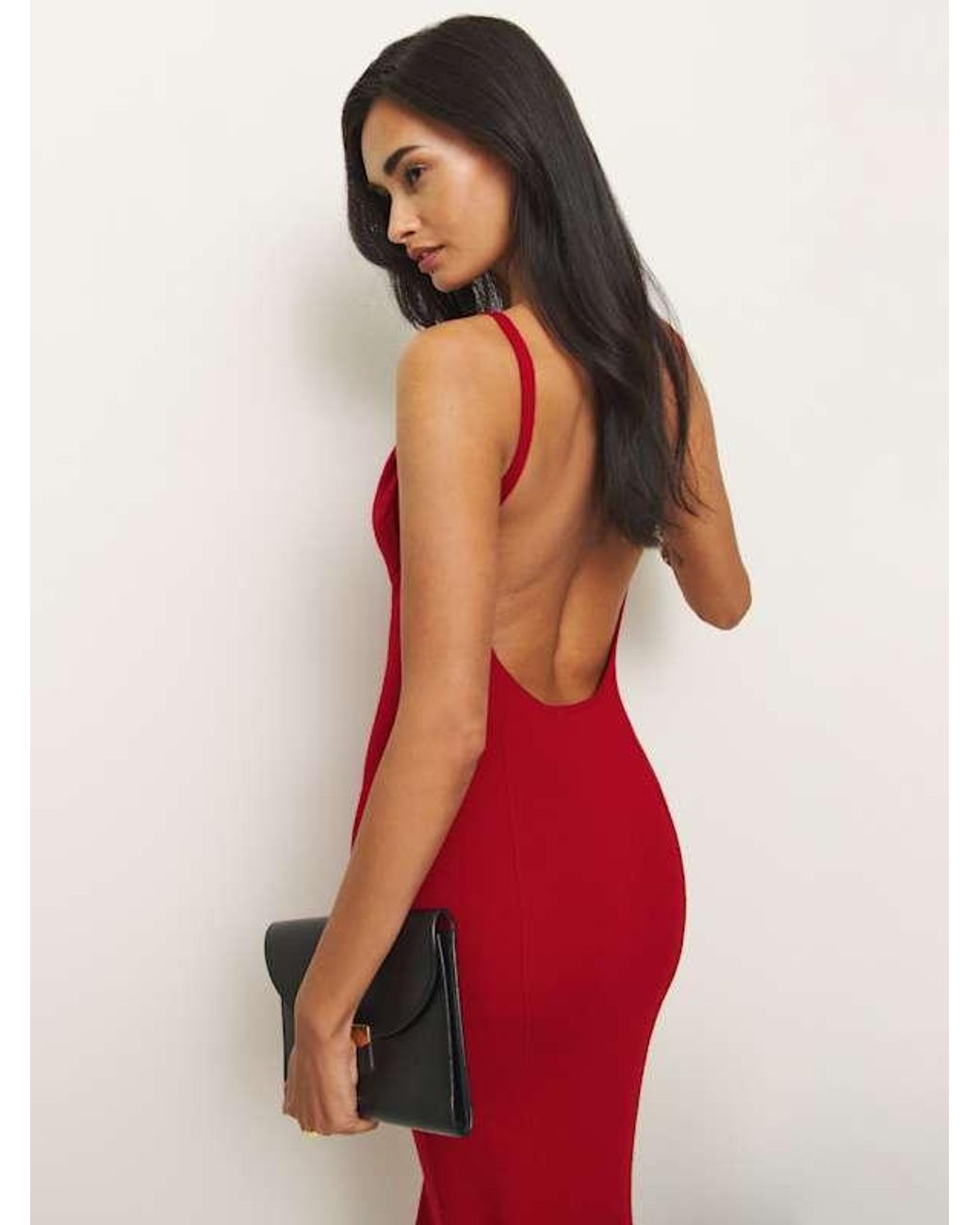 black a line knee length dress Nikola One-Shoulder Cut-Out Feature Knee Length Dress Black main image 1
