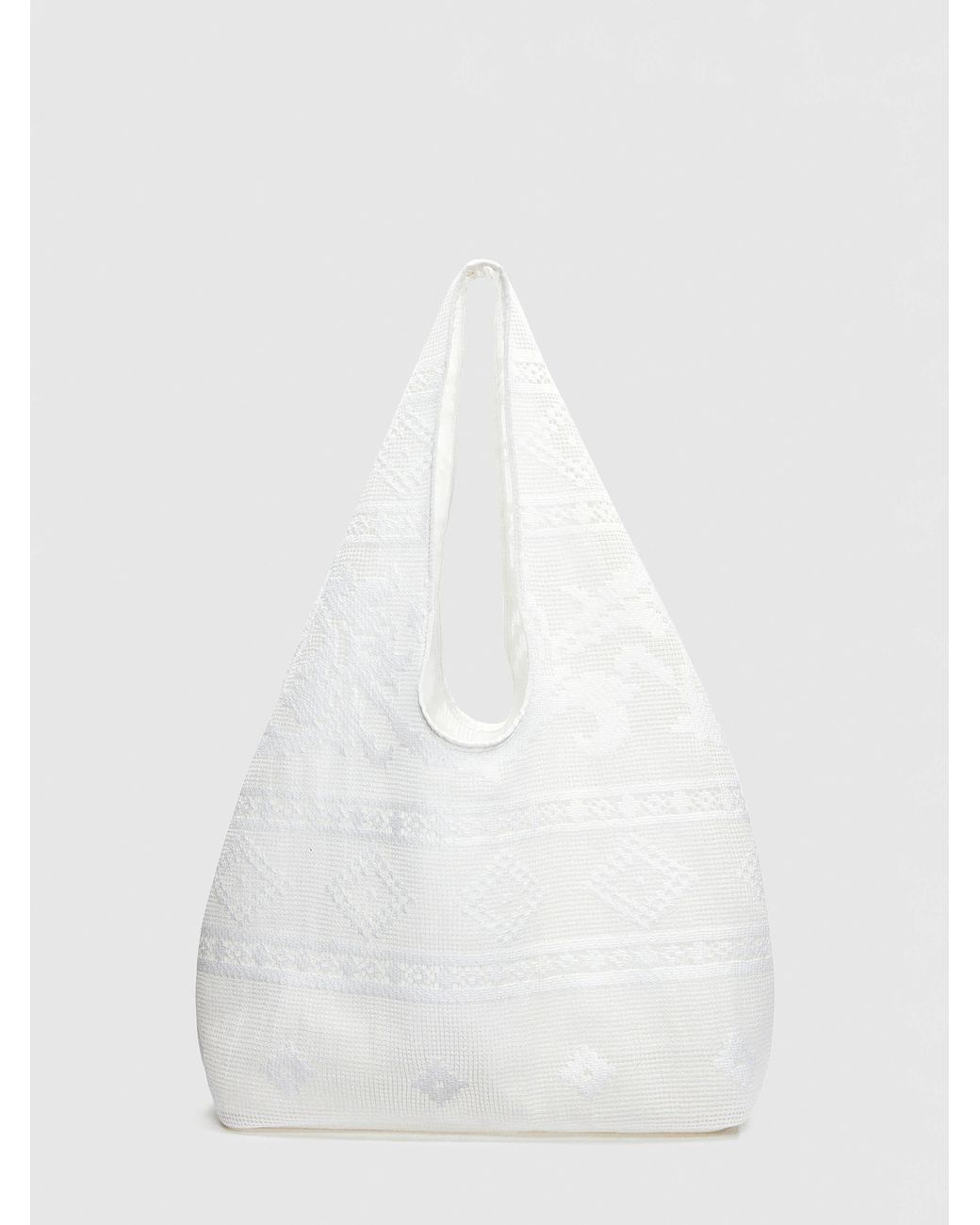 Reformation White Aurelia Tote Bag