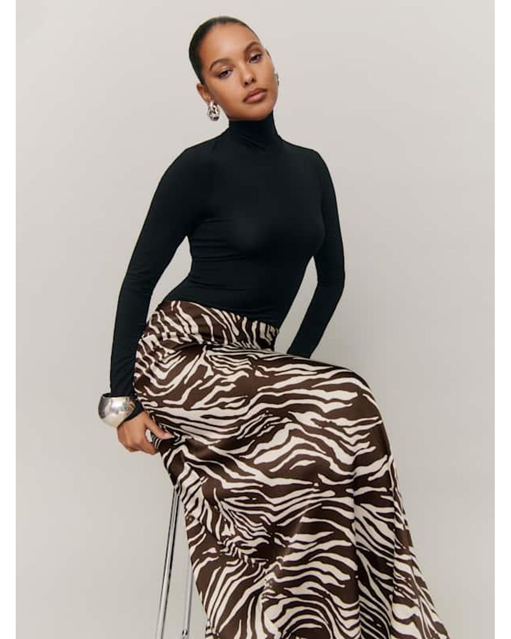 Womens Skirts Reformation Zebra Print Skirt Reformation Bella