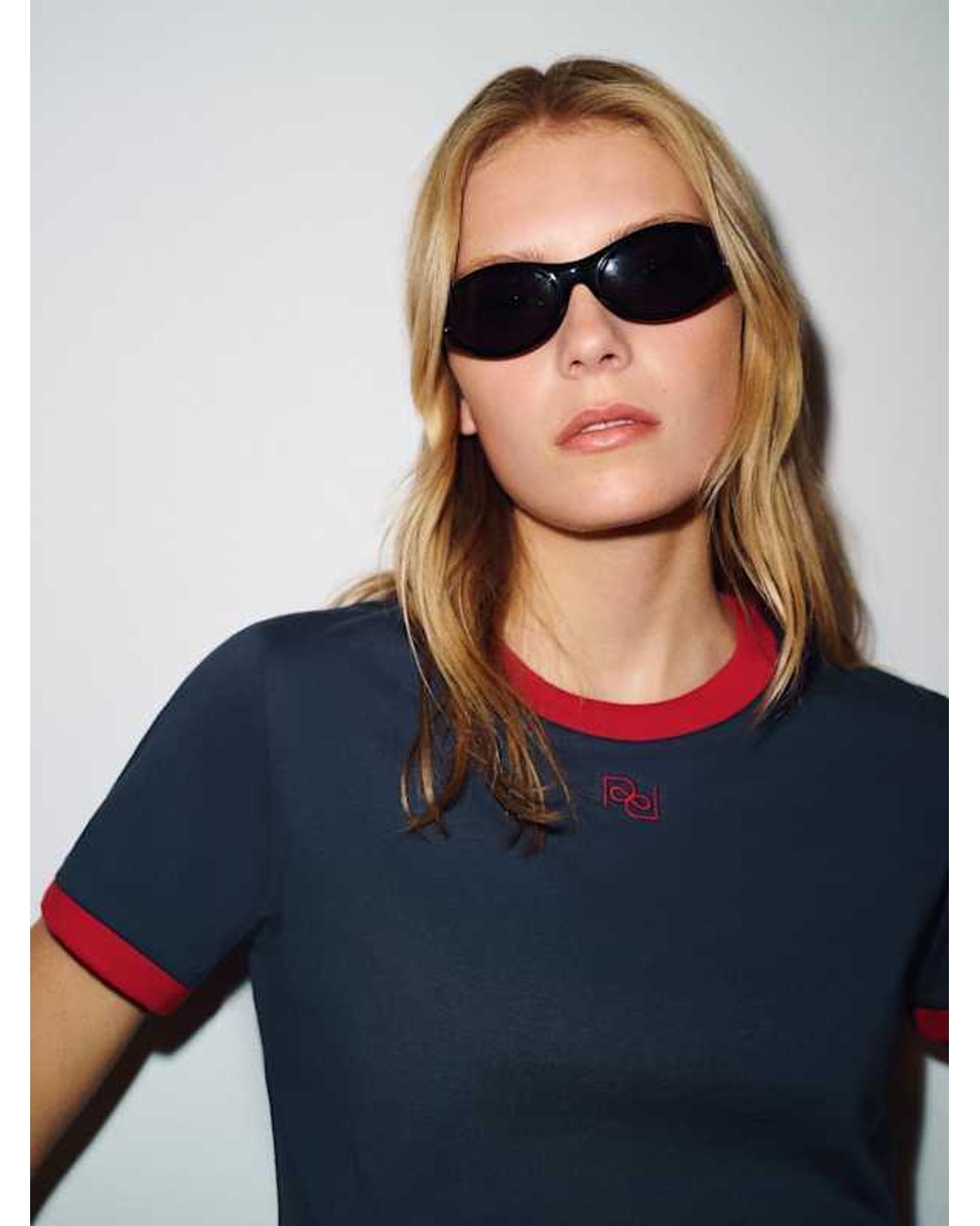 Reformation Blue Classic Crew T-Shirt