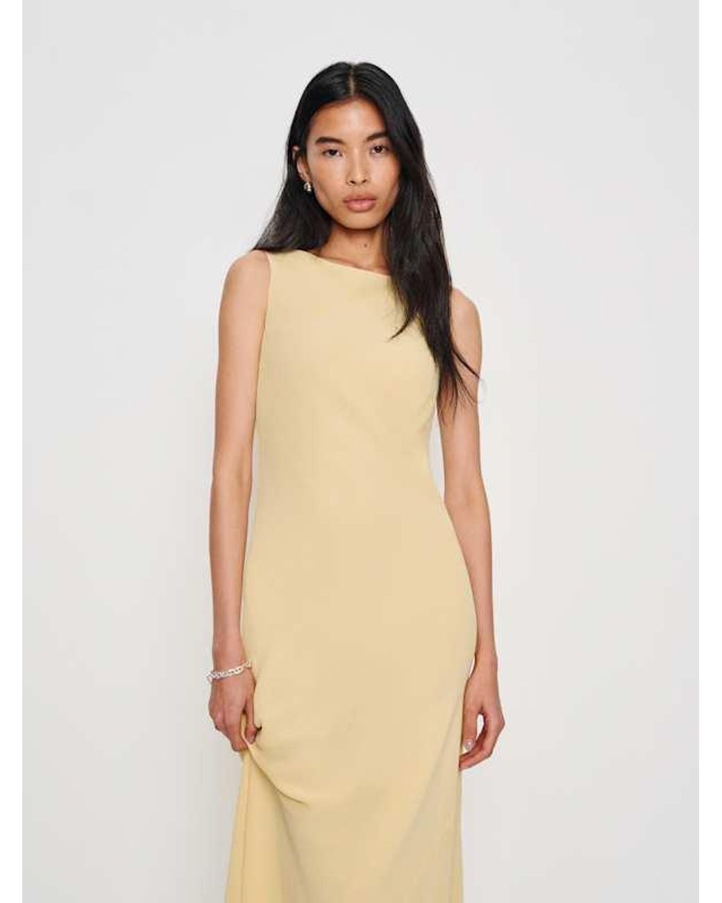 Reformation Prescott Dress in Natural | Lyst