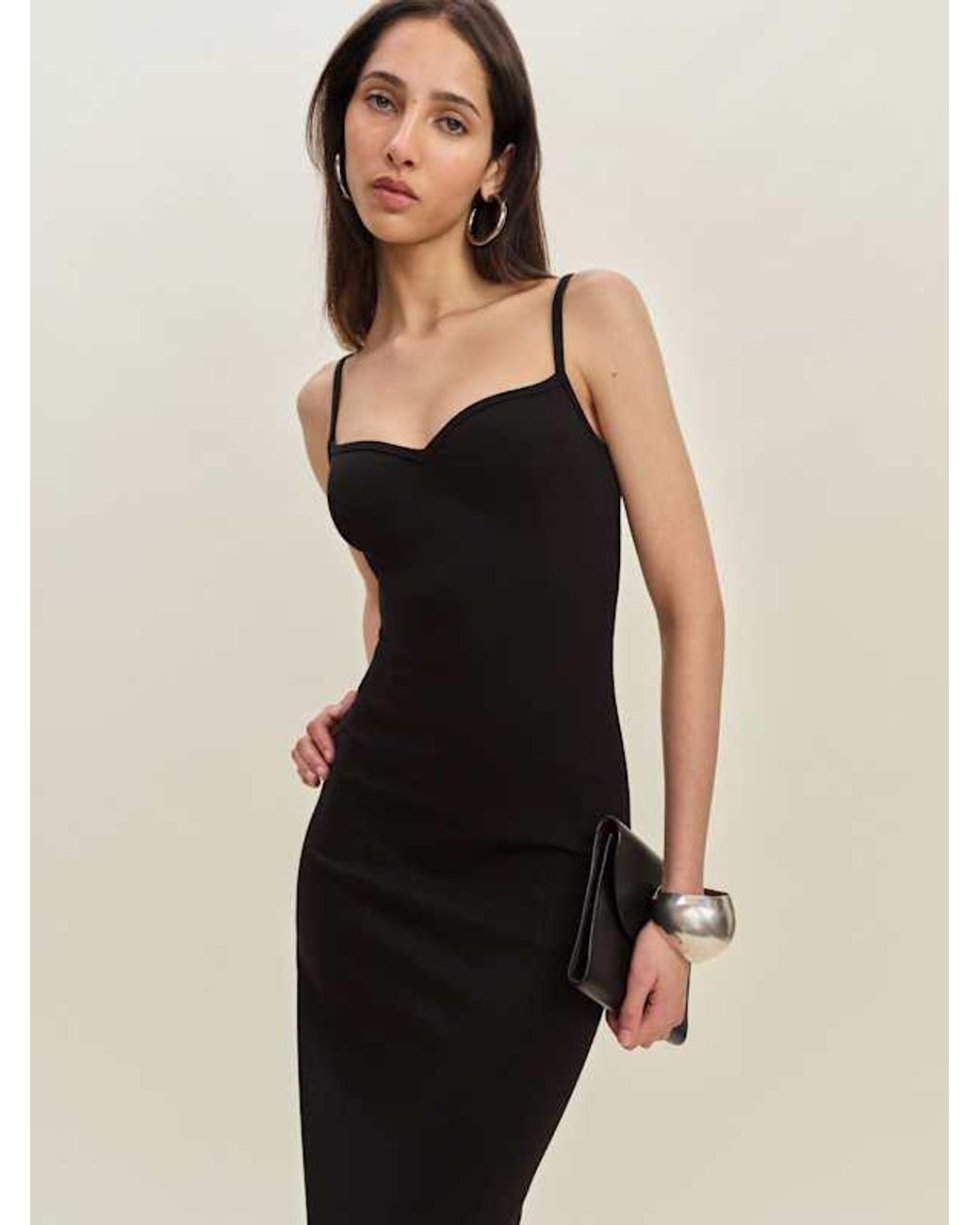remi knit dress Reformation Remi Knit Dress Soft in Black