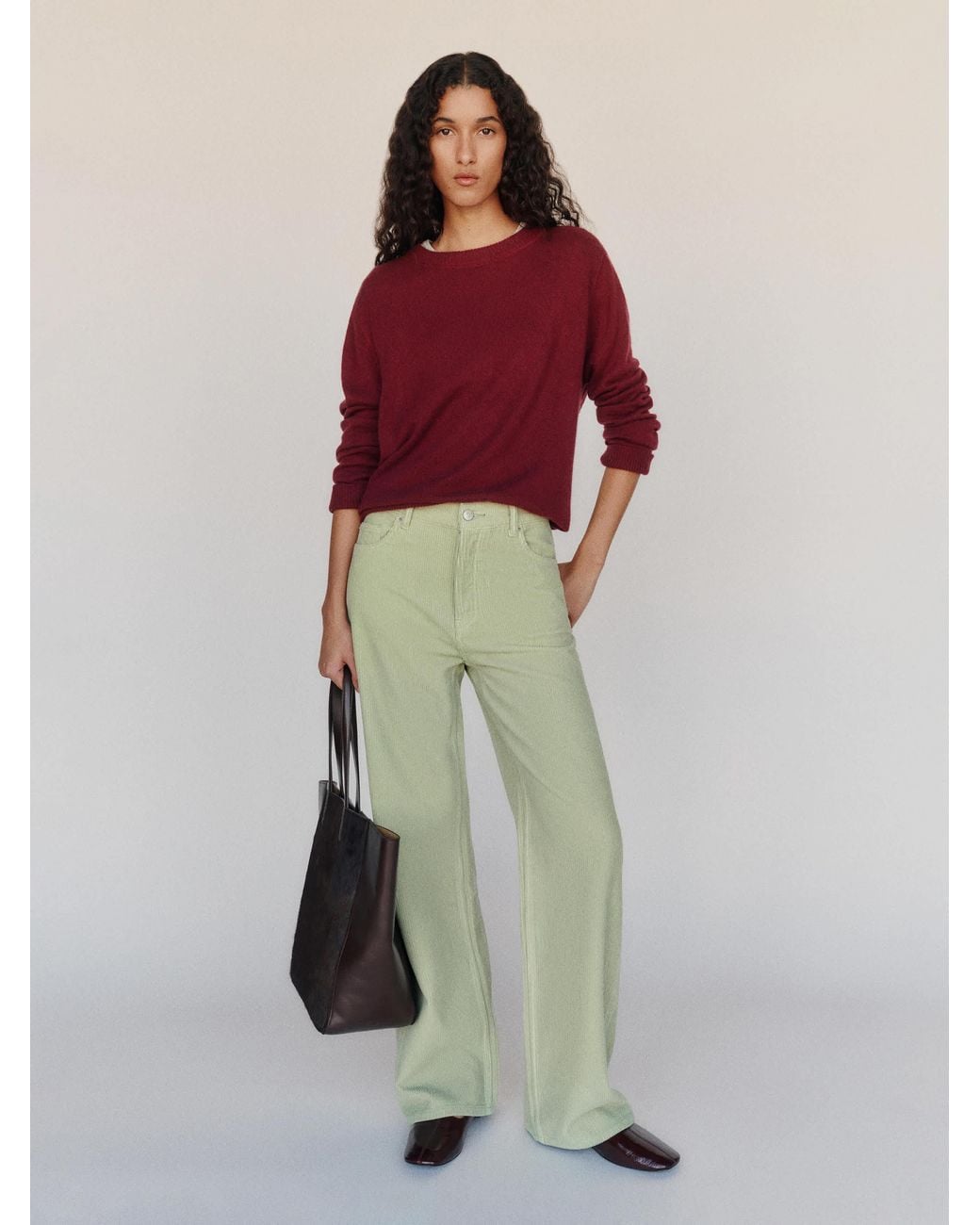Reformation Red Clyde Low Rise Baggy Jean Denim