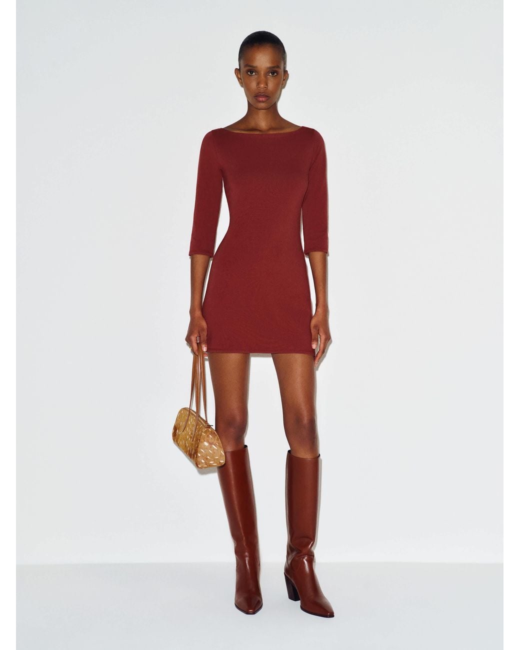 Reformation Red Marceline Knit Dress