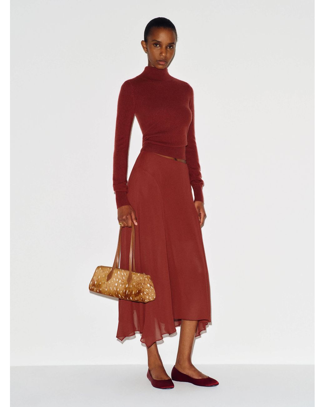 Reformation Red Mccall Skirt
