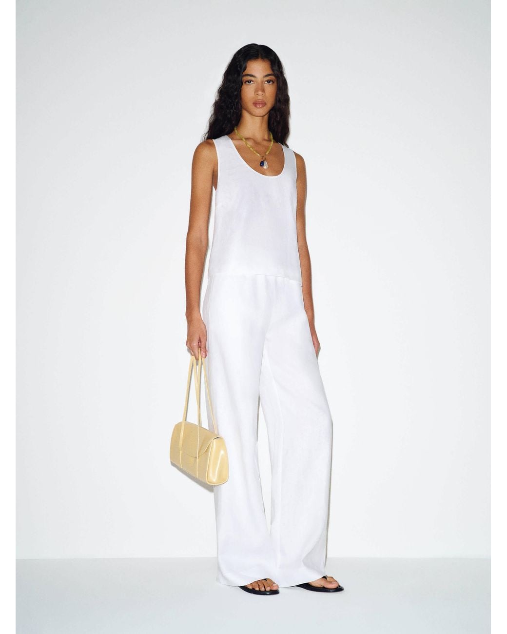 Reformation White Lenora Linen Two Piece