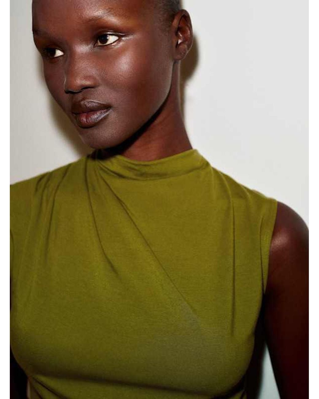 Reformation Green Amias Knit Dress