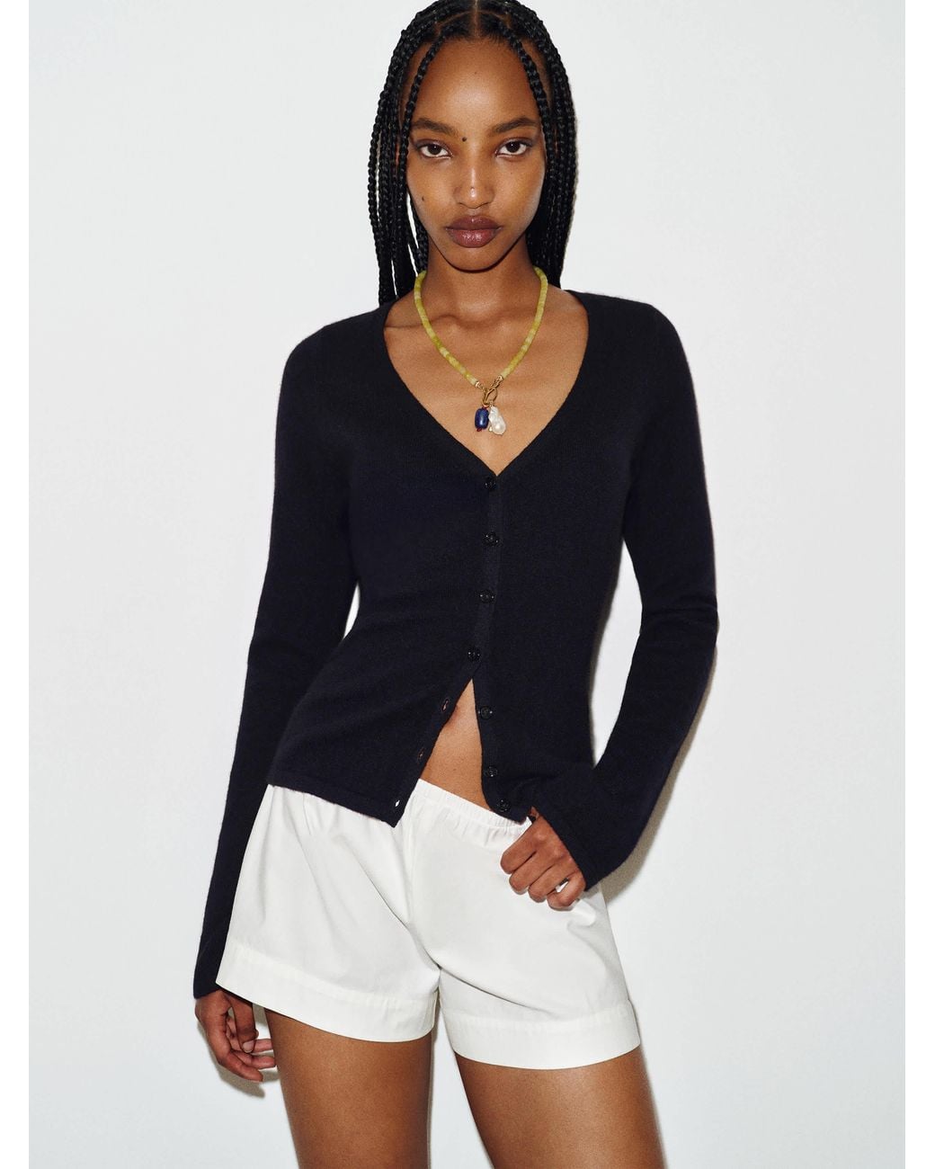 Reformation Blue Bloom Cashmere V