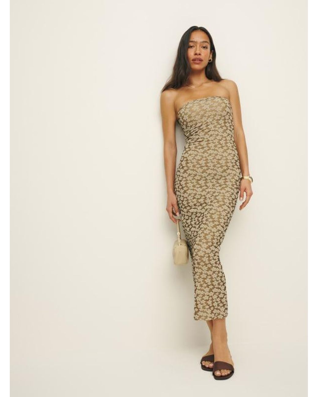 ryden knit dress Reformation in Natural NEw ARRIVALS