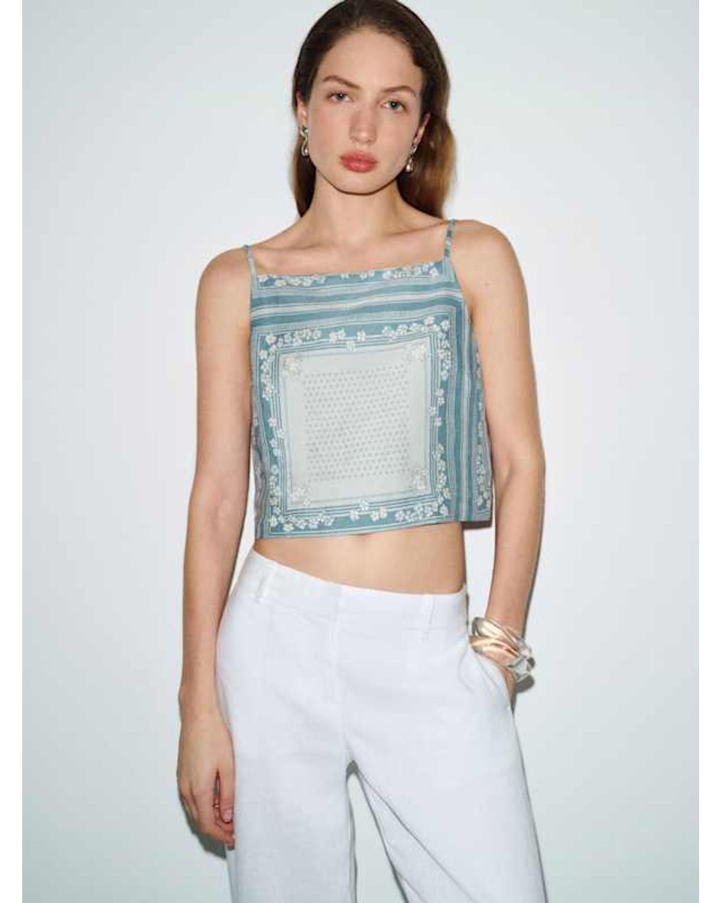Reformation White Kerri Linen Top