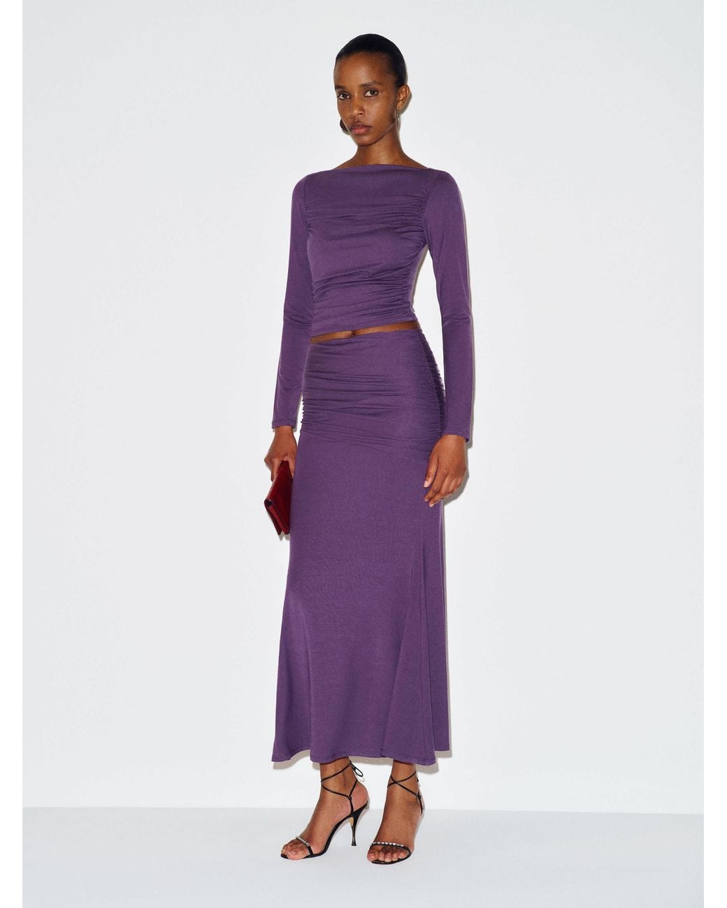 Reformation Purple Emi Knit Two Piece