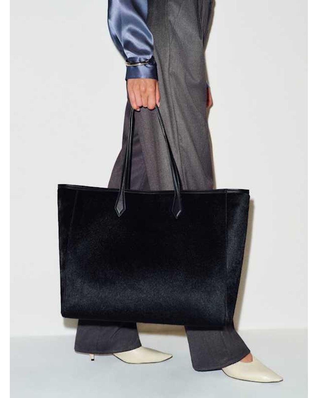 Reformation Blue Sofia Tote Haircalf