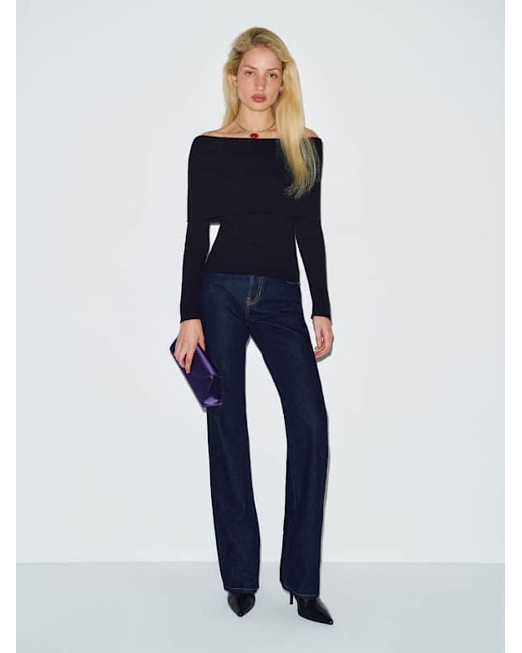 Reformation Blue Nina Cashmere Sweater