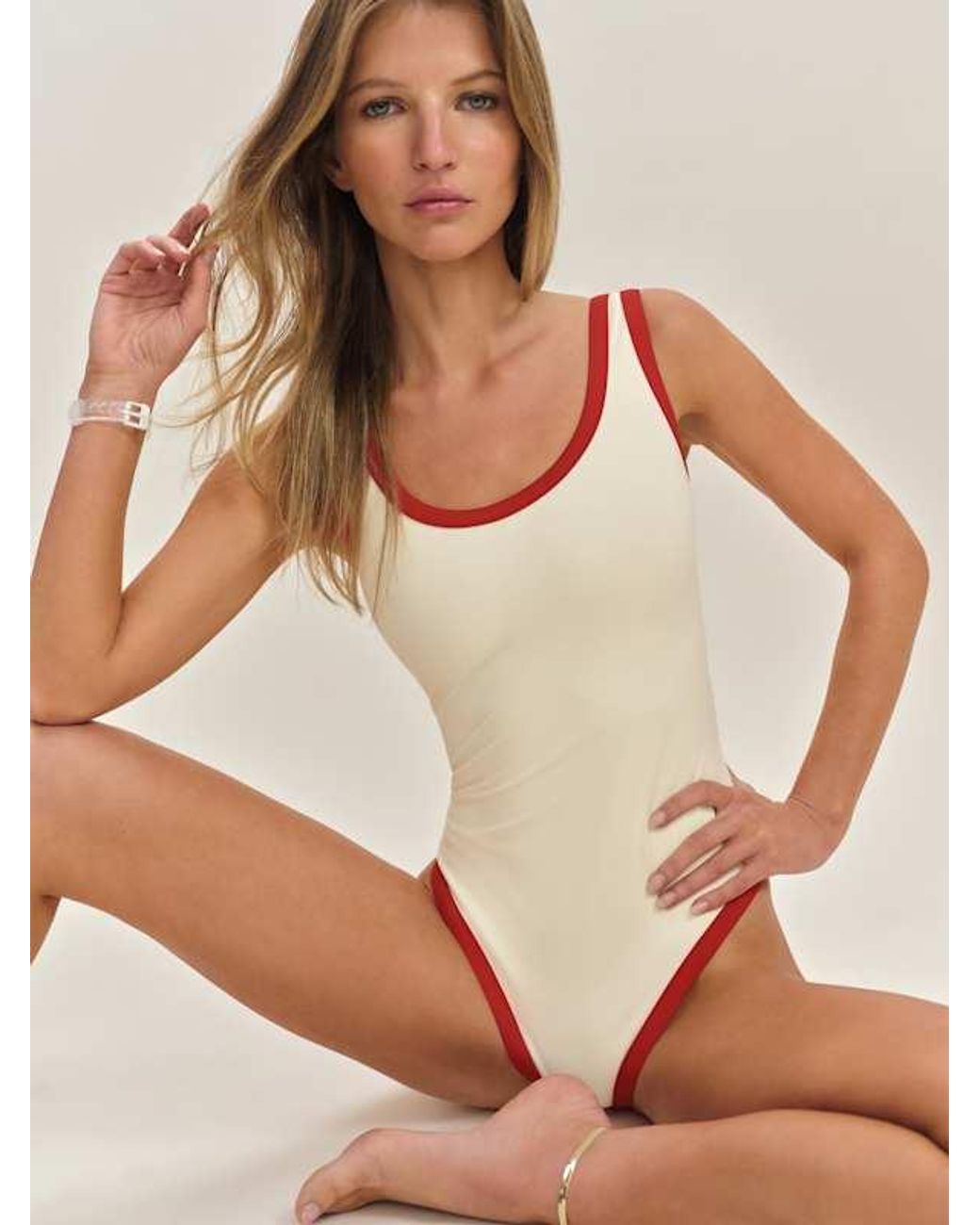 Reformation Brown Joy One Piece Swimsuit