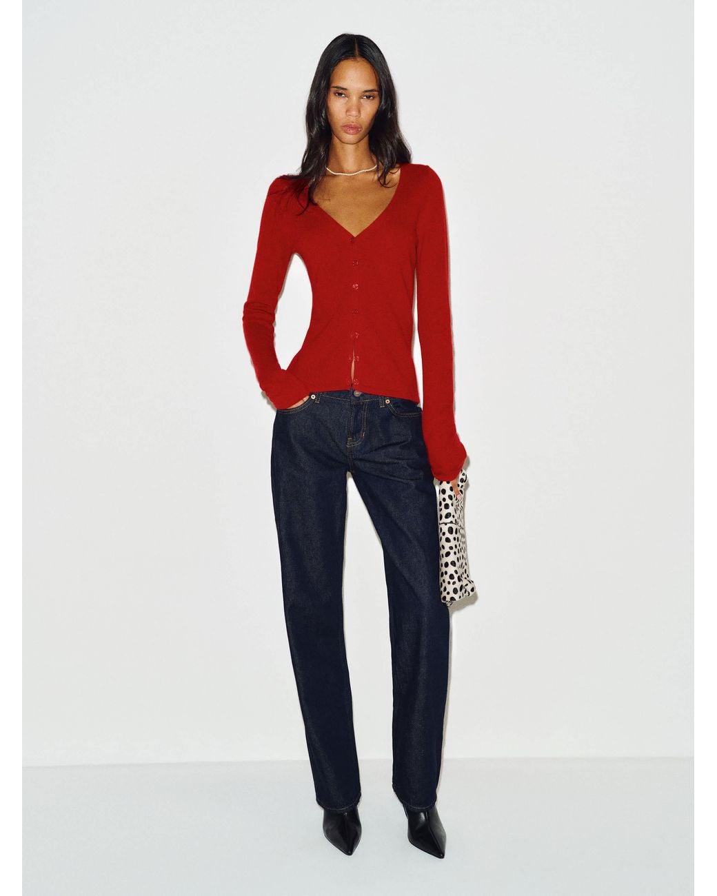Reformation Red Bloom Cashmere V