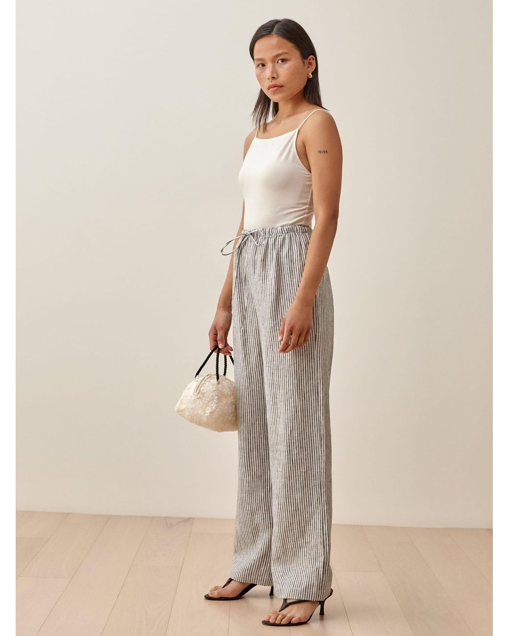 Reformation gingham pants sales