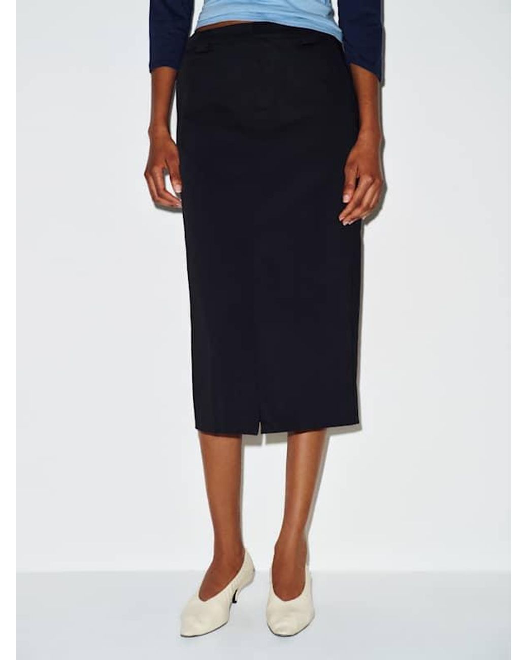 Reformation Blue Renee Skirt 0