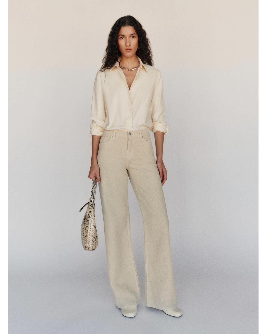 Reformation Natural Cary Low Rise Slouchy Wide Leg Jeans Denim