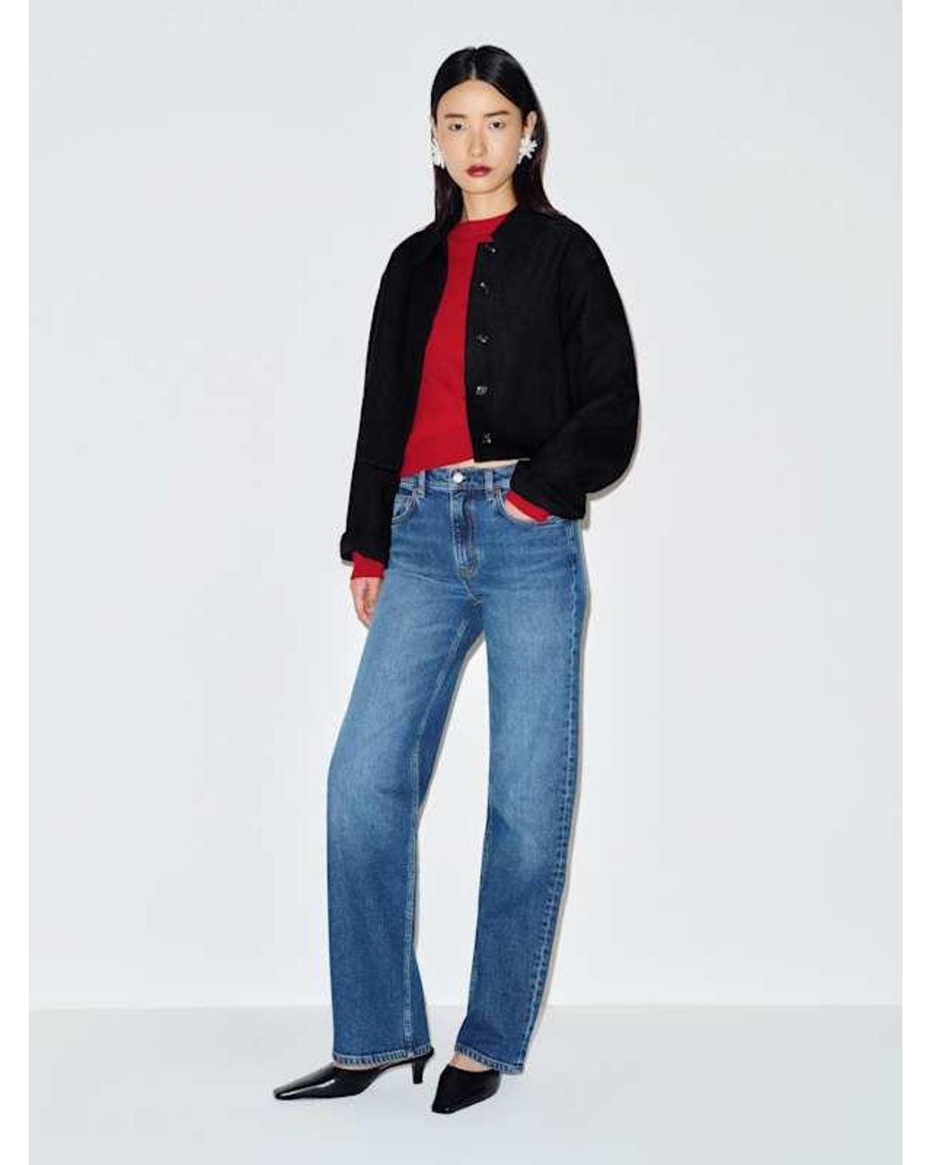 Reformation Blue Bowie Jacket
