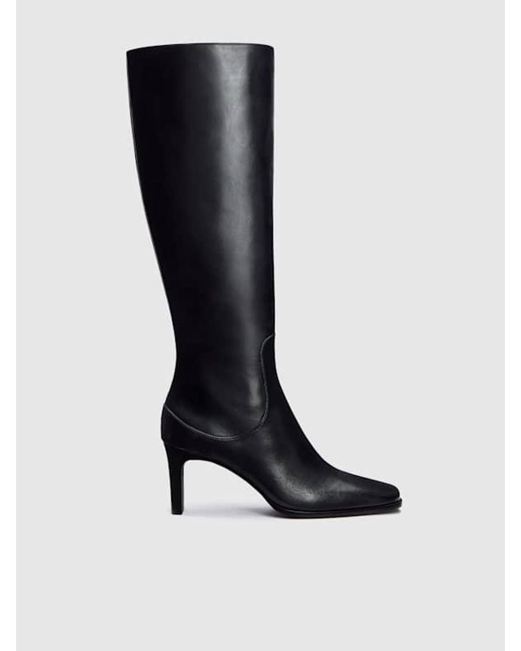 Reformation Black Claudette Knee Boot Leather 5