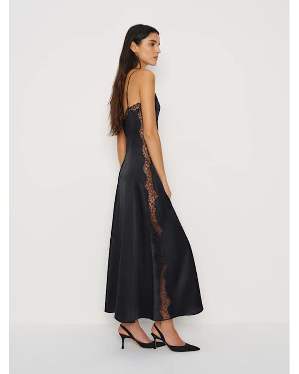 Reformation Blue Ericka Silk Dress 0