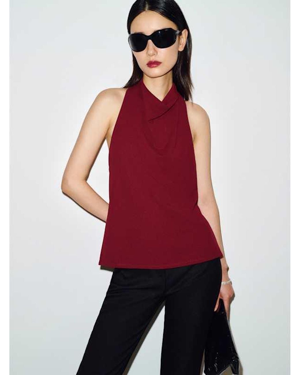 Reformation Red Ember Knit Top Deep