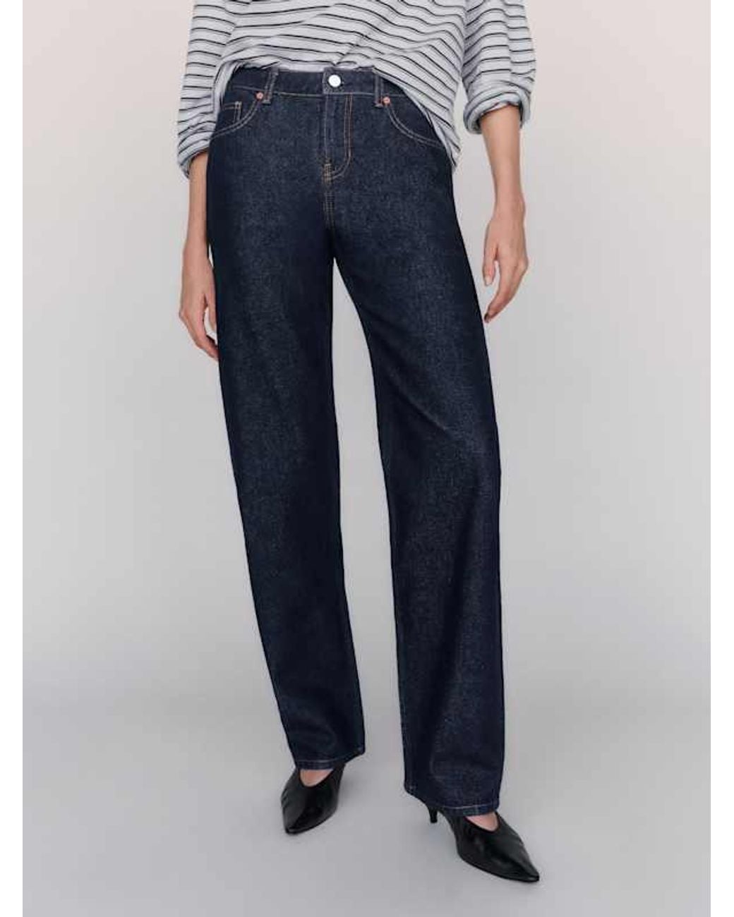 Reformation Blue Charlee Low Rise Straight Leg Jeans Denim