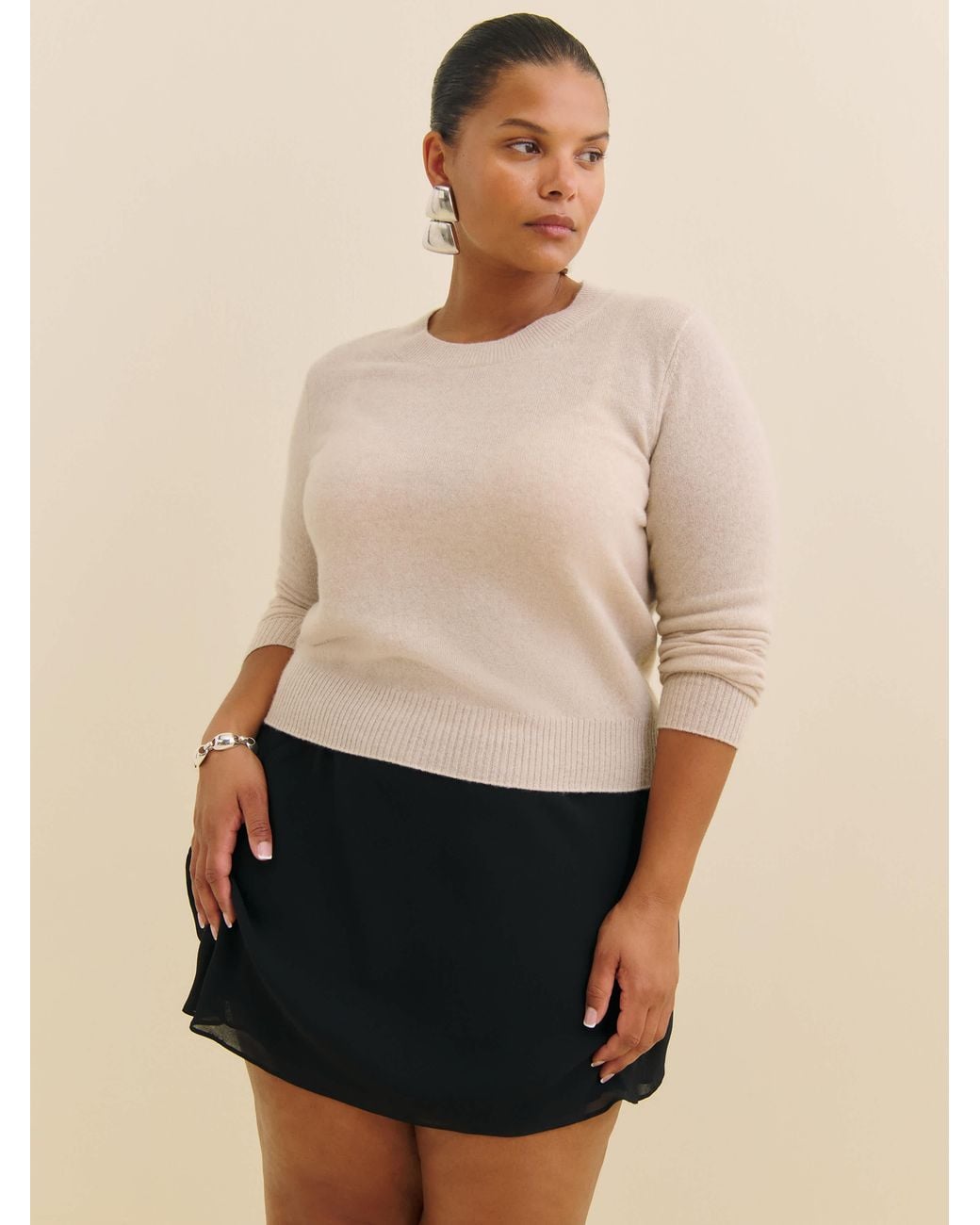 Reformation Natural Brandy Skirt Es Lace