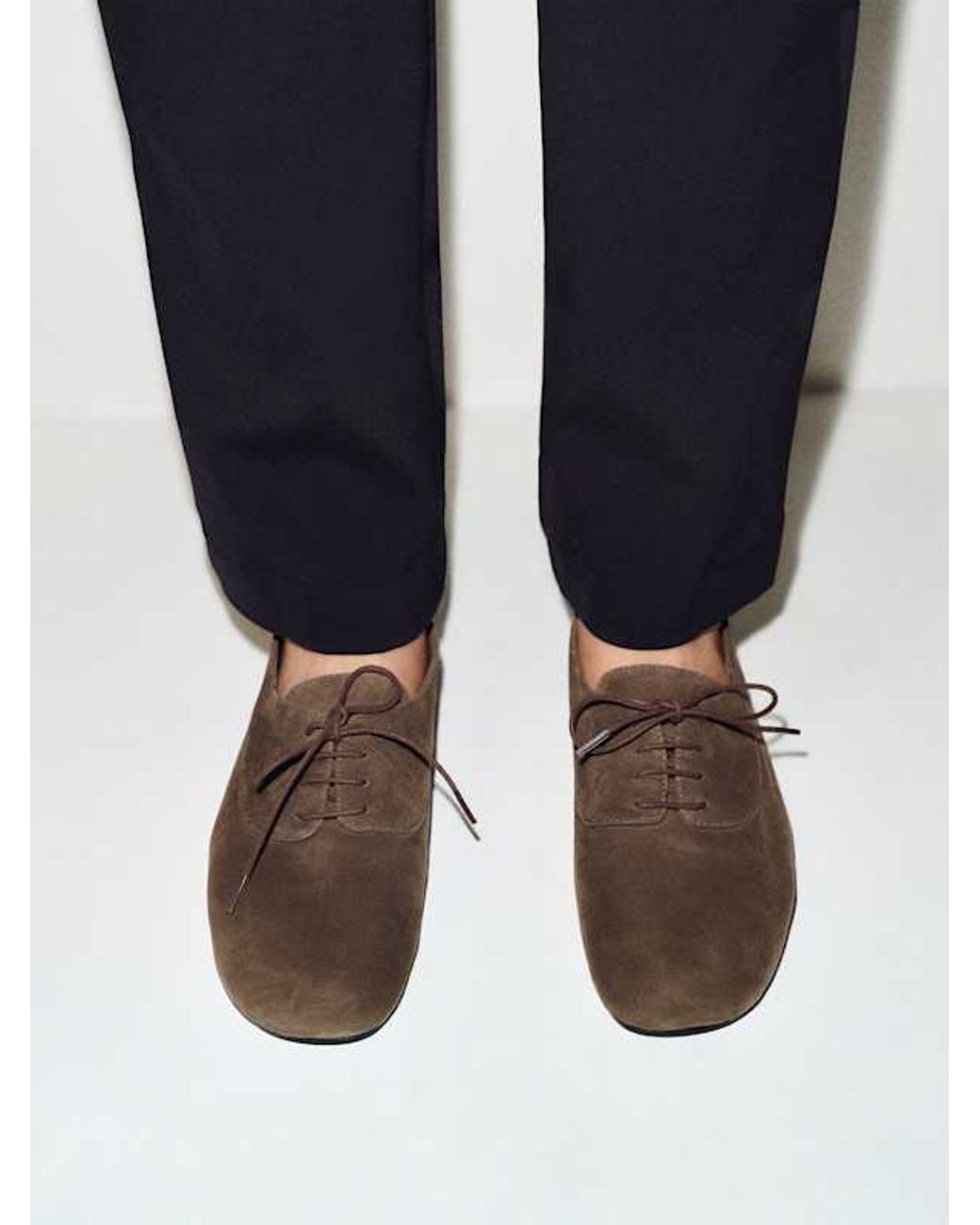 Reformation Blue Buffy Oxford