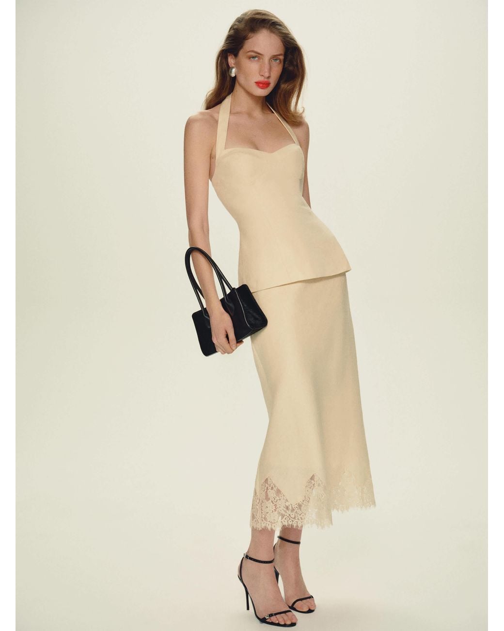 Reformation Natural Carolina Linen Skirt