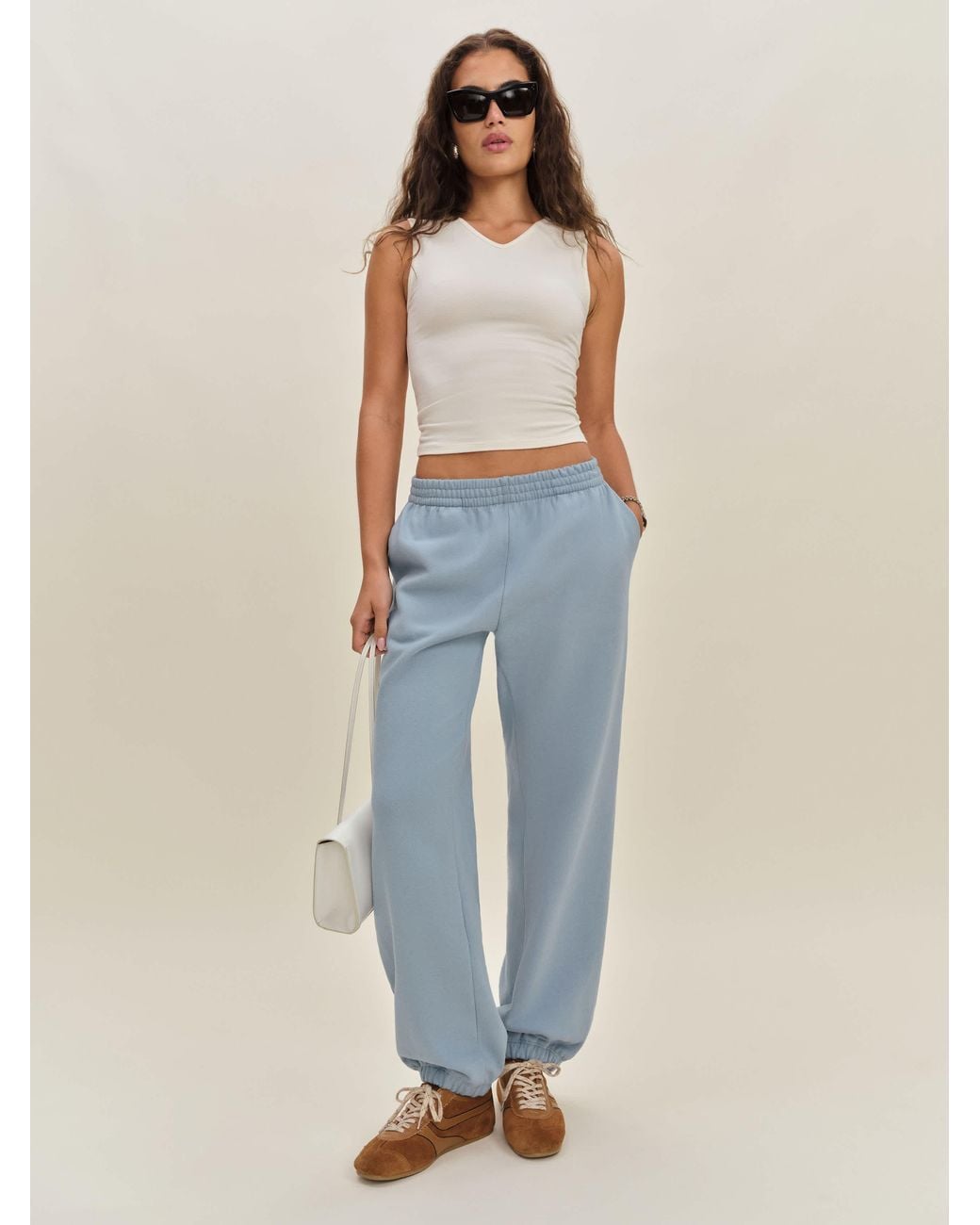 Reformation Blue Skye Boyfriend Sweatpant