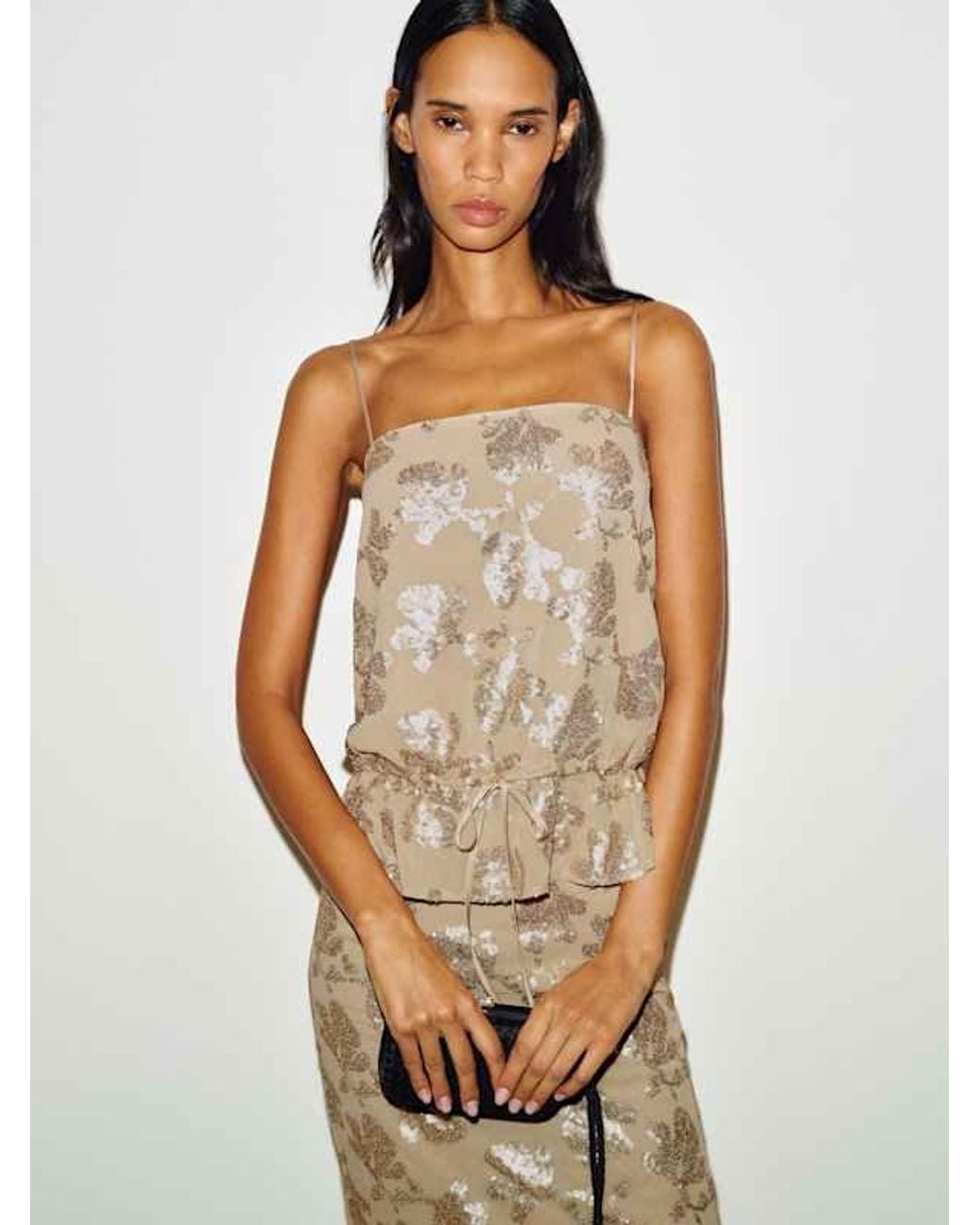 Reformation Brown Silvia Top Lace 0